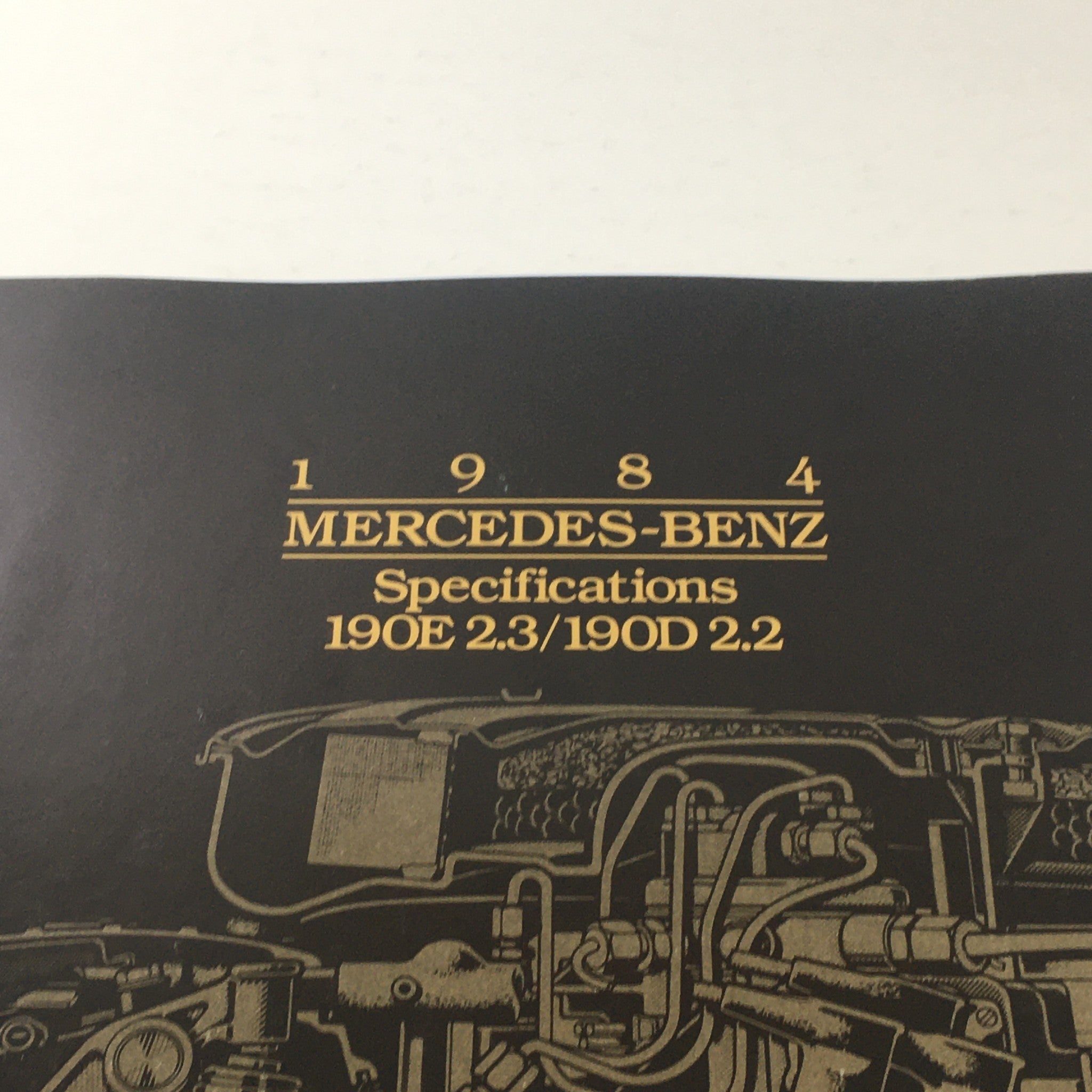 1984 Mercedes-Benz 190E 2.3/190D 2.2 Dealership Car Auto Brochure Catalog