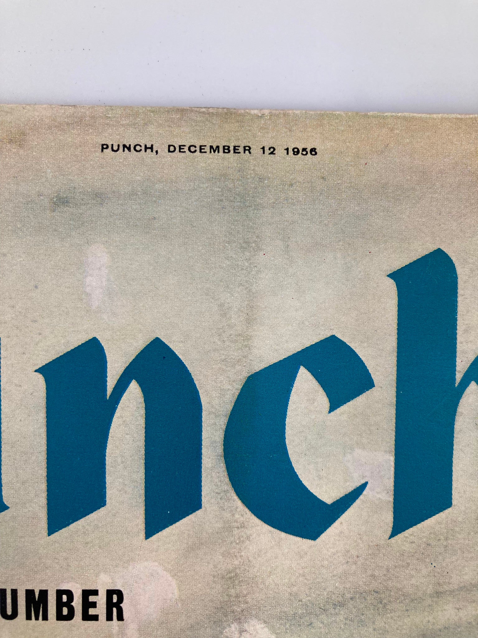 VTG Punch Magazine December 20 1956 Theme Cover by Andre Francois No Label