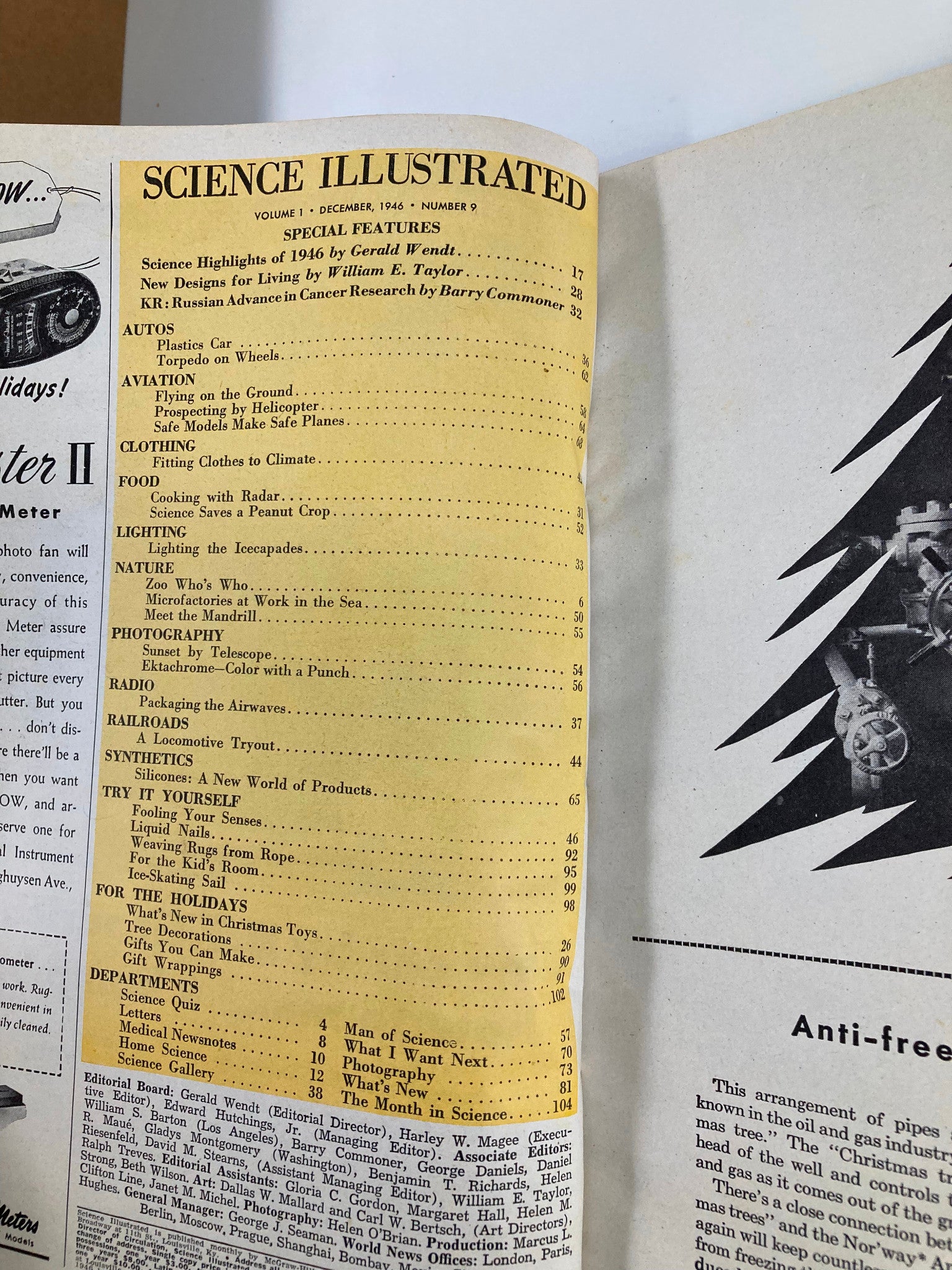 VTG Science Illustrated Magazine December 1946 Dr. Gerald Wendy Science No Label