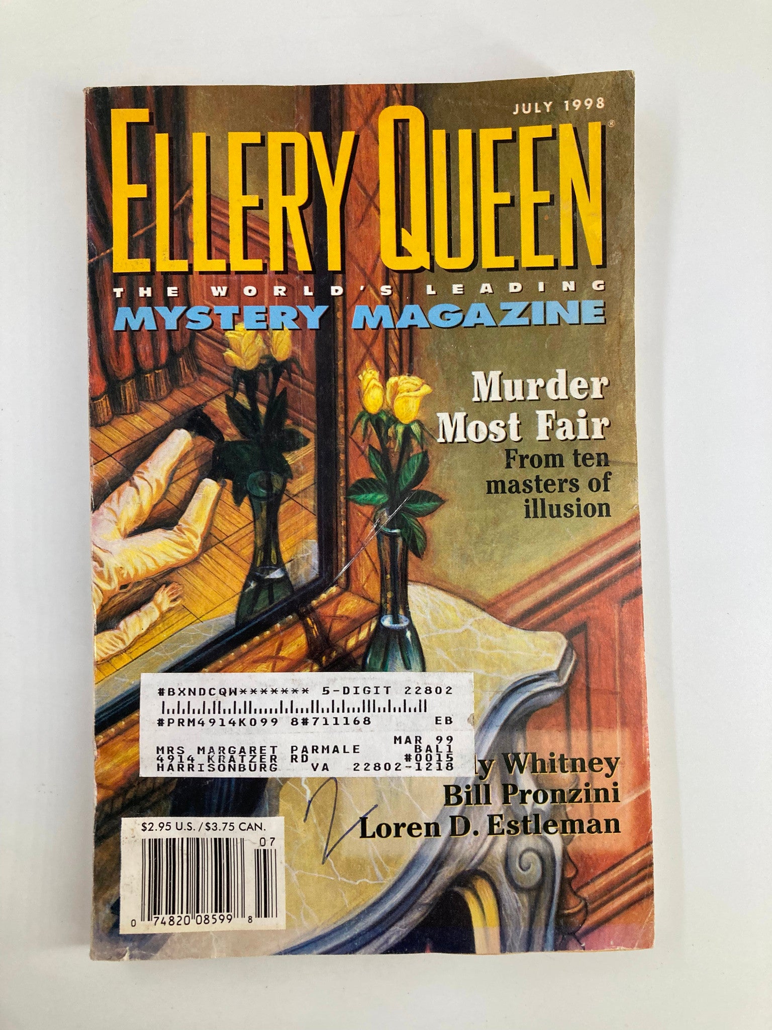 Ellery Queen Mystery Magazine July 1998 The Bloodbudgies and Carnivores