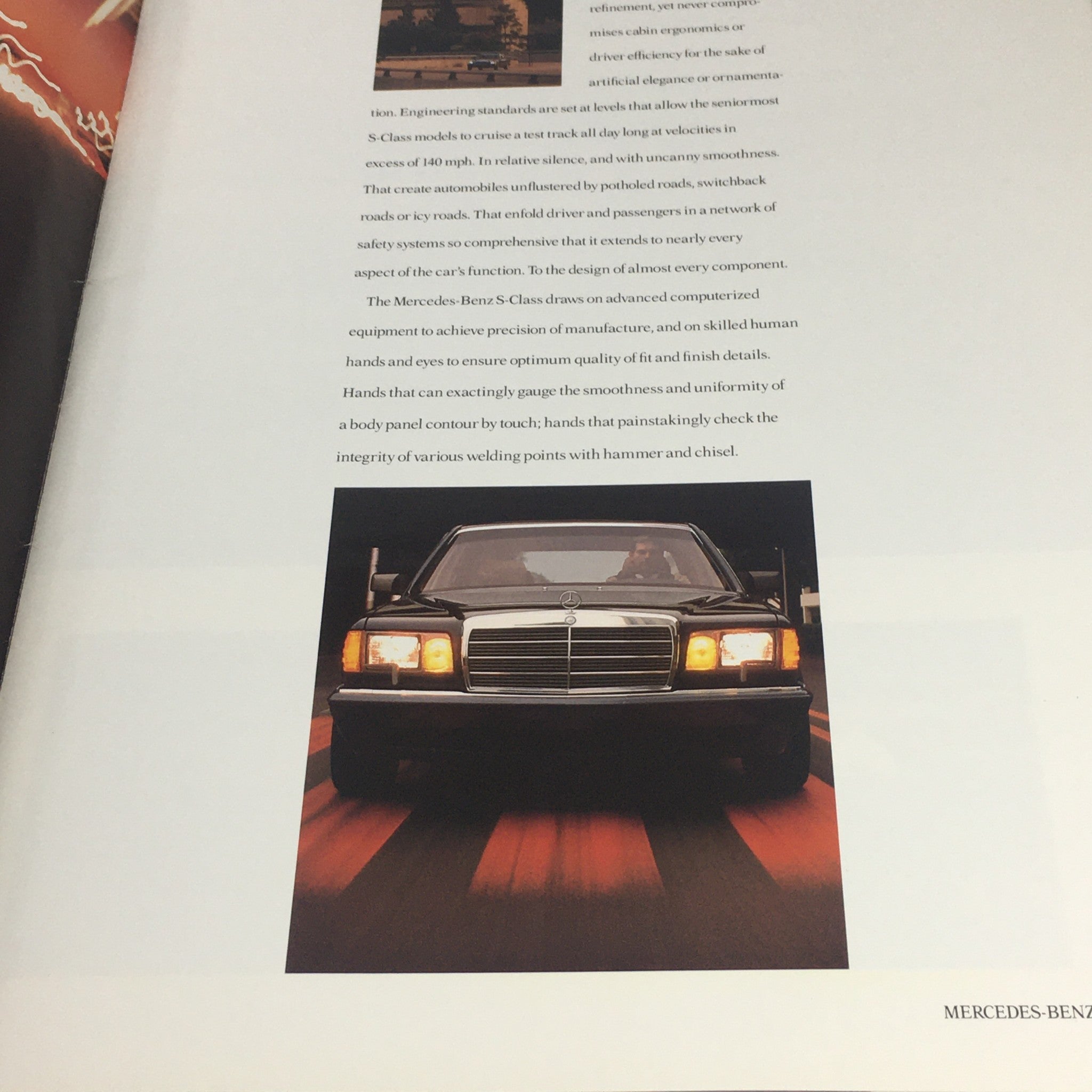 1989 Mercedes-Benz S-Class Sedan/Wagon Dealership Car Auto Brochure Catalog