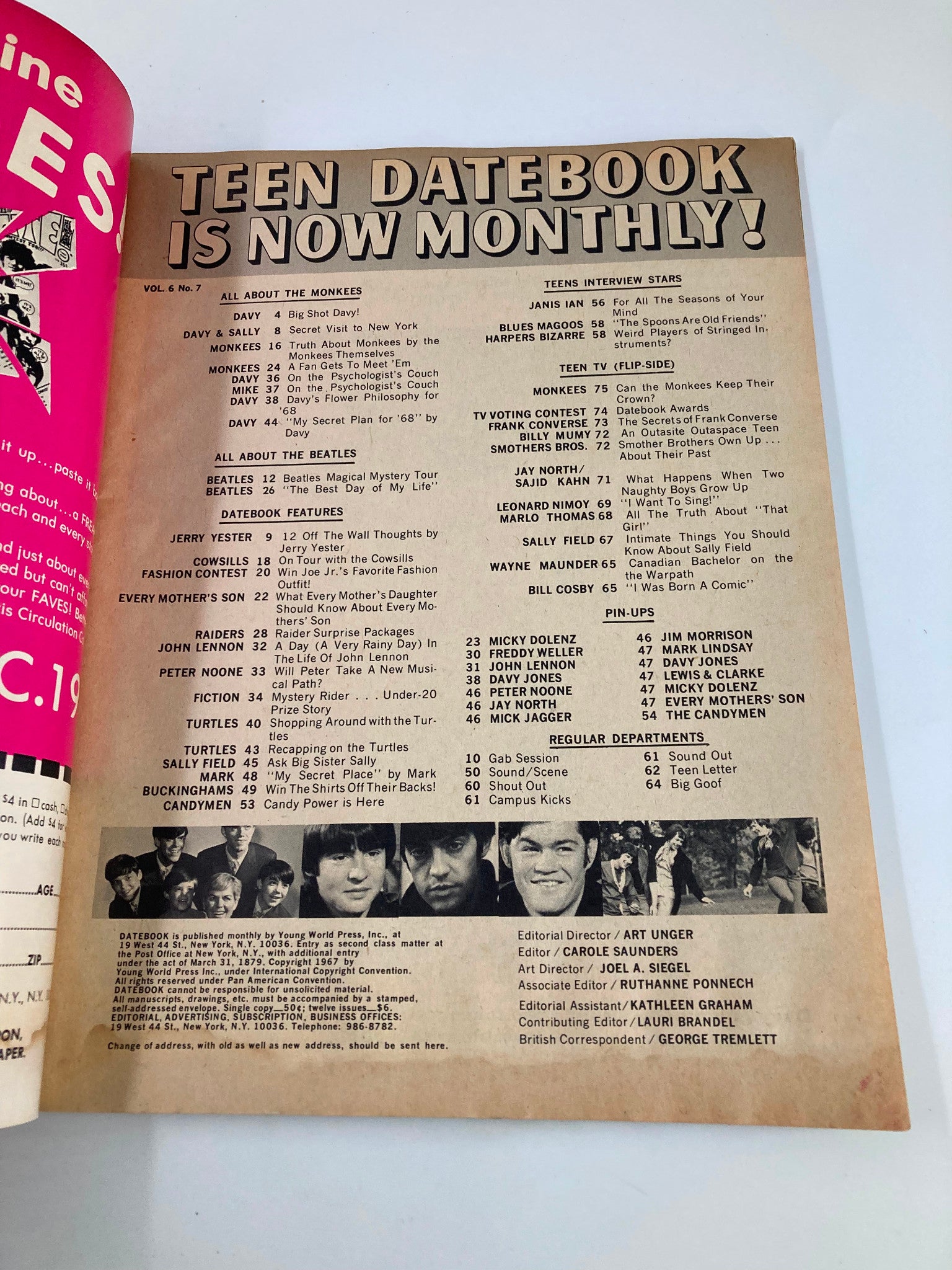 VTG Teen Date Book Magazine January 1968 The Best Day of My Life No Label