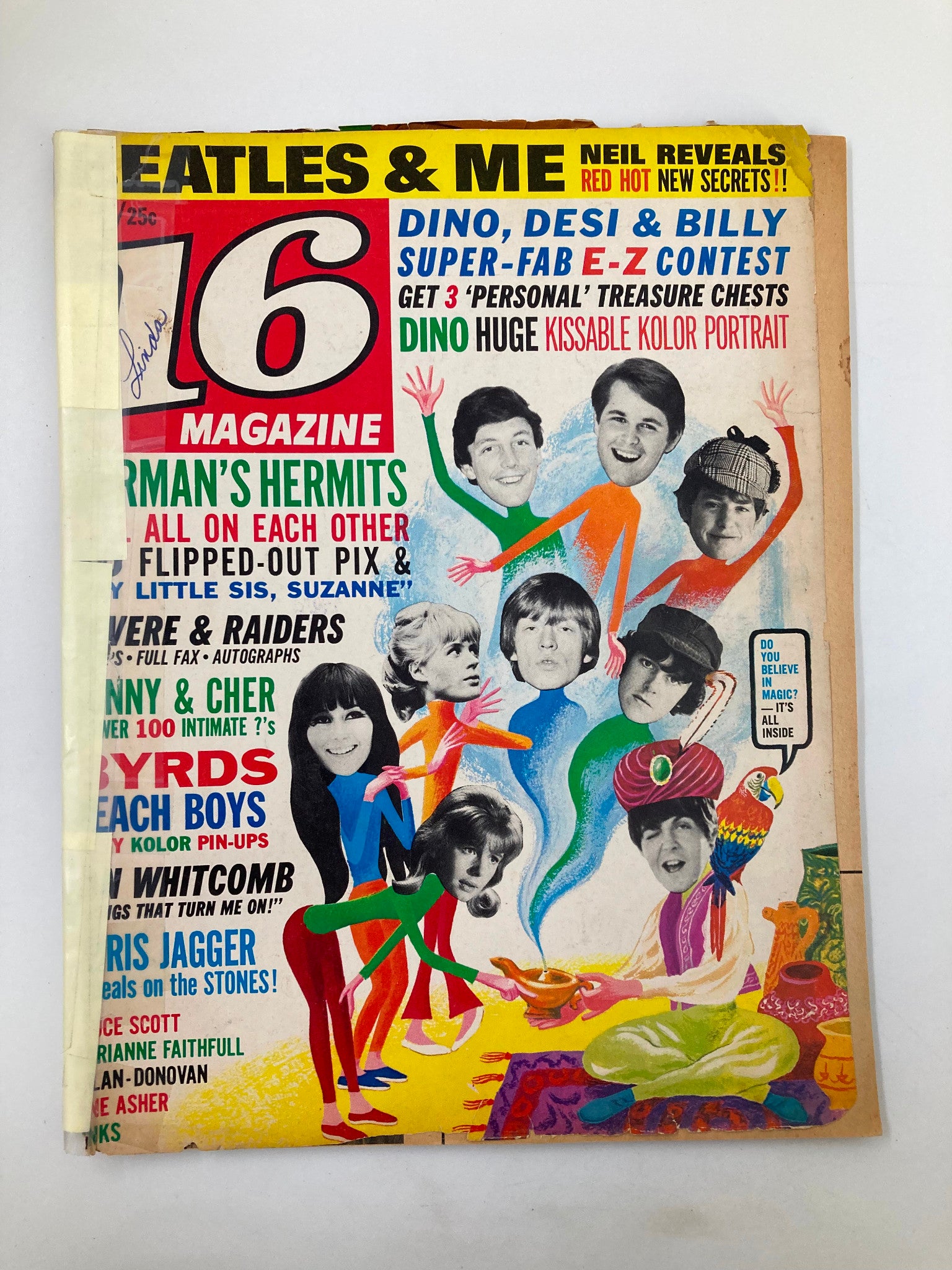 VTG 16 Magazine December 1965 Dino, Desi and Billy E-Z Contest No Label