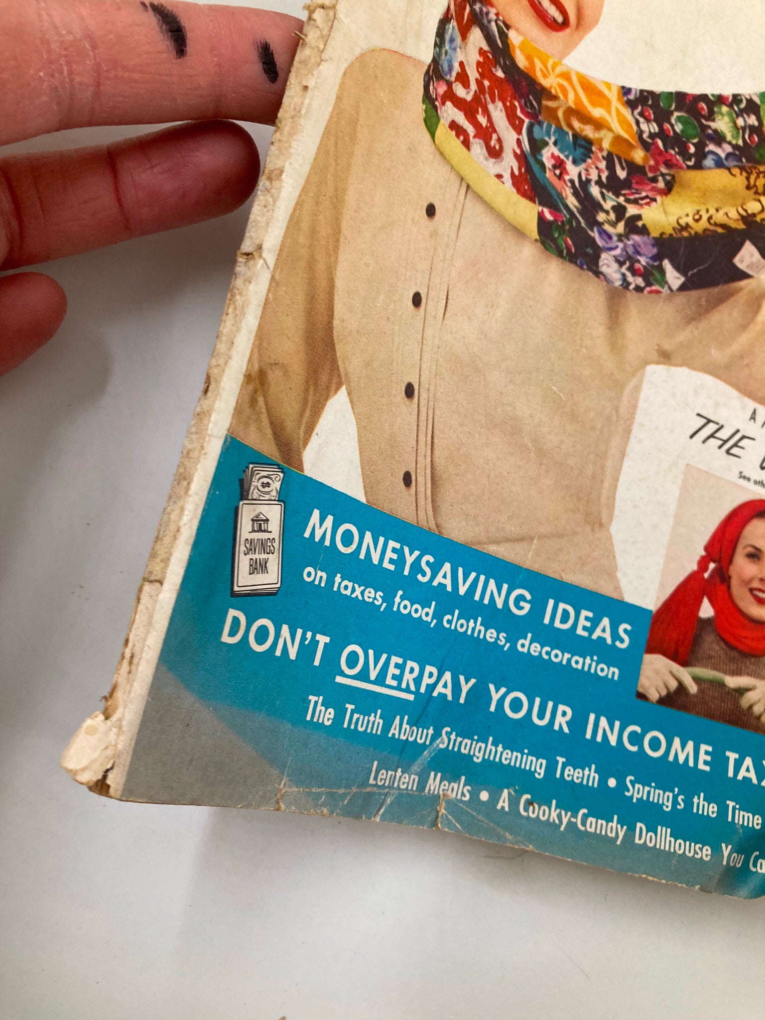 VTG Family Circle Magazine March 1954 Don't Overpay Your Income Tax No Label