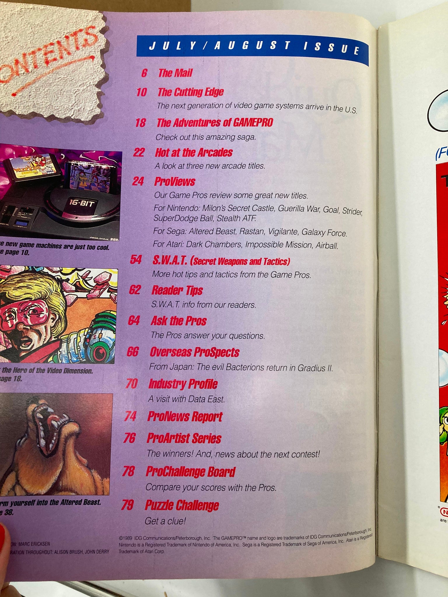 GamePro Magazine July 1989 The Amazing Gradius II and The Puzzle Challenge