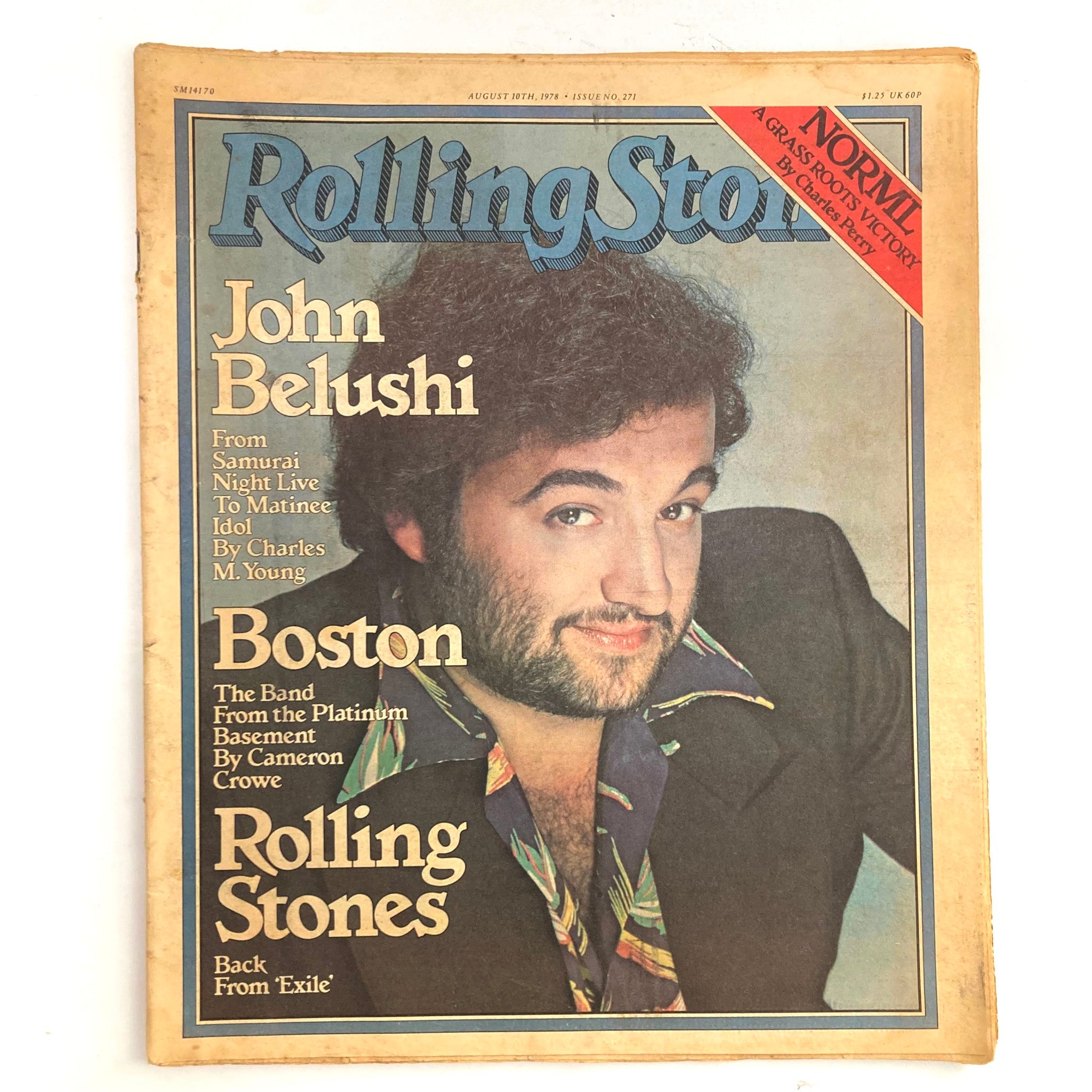 Rolling Stone Magazine August 10 1978 No. 271 John Belushi No Label