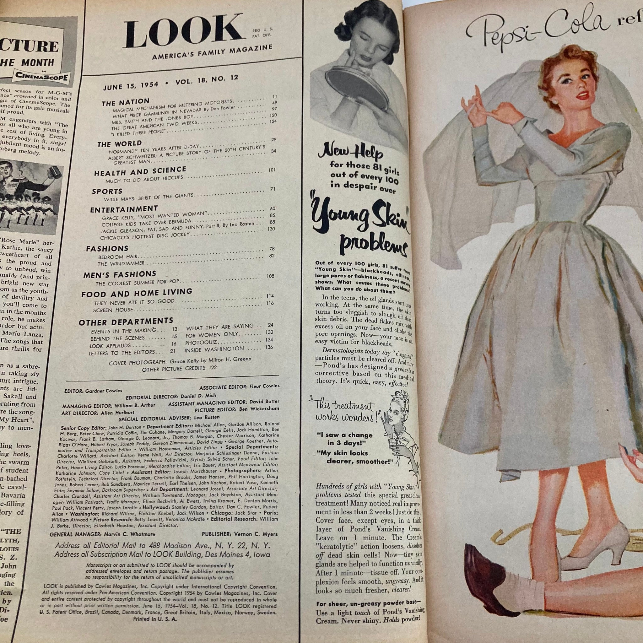 VTG Look Magazine June 15 1954 Grace Kelly - Most Wanted Actress