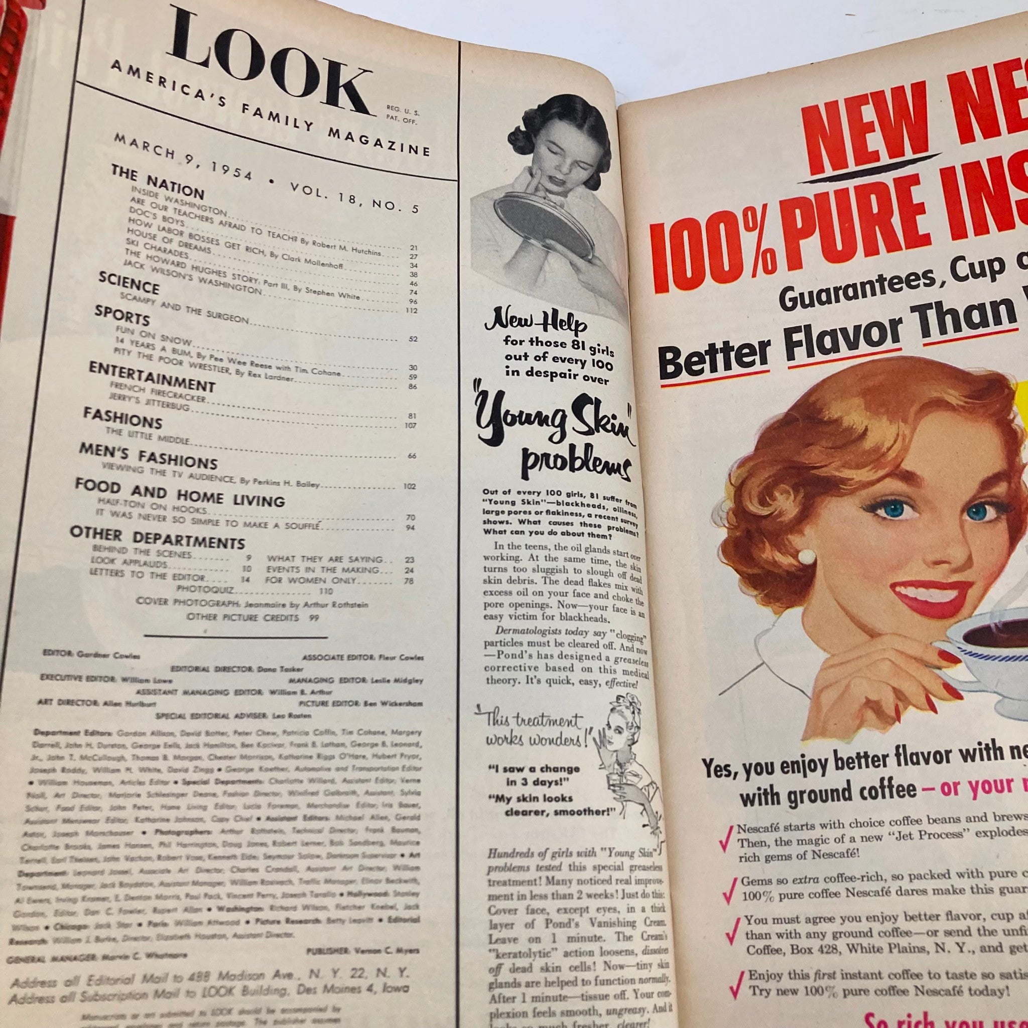 VTG Look Magazine March 9 1954 Jeanmarie, French Firecracker No Label