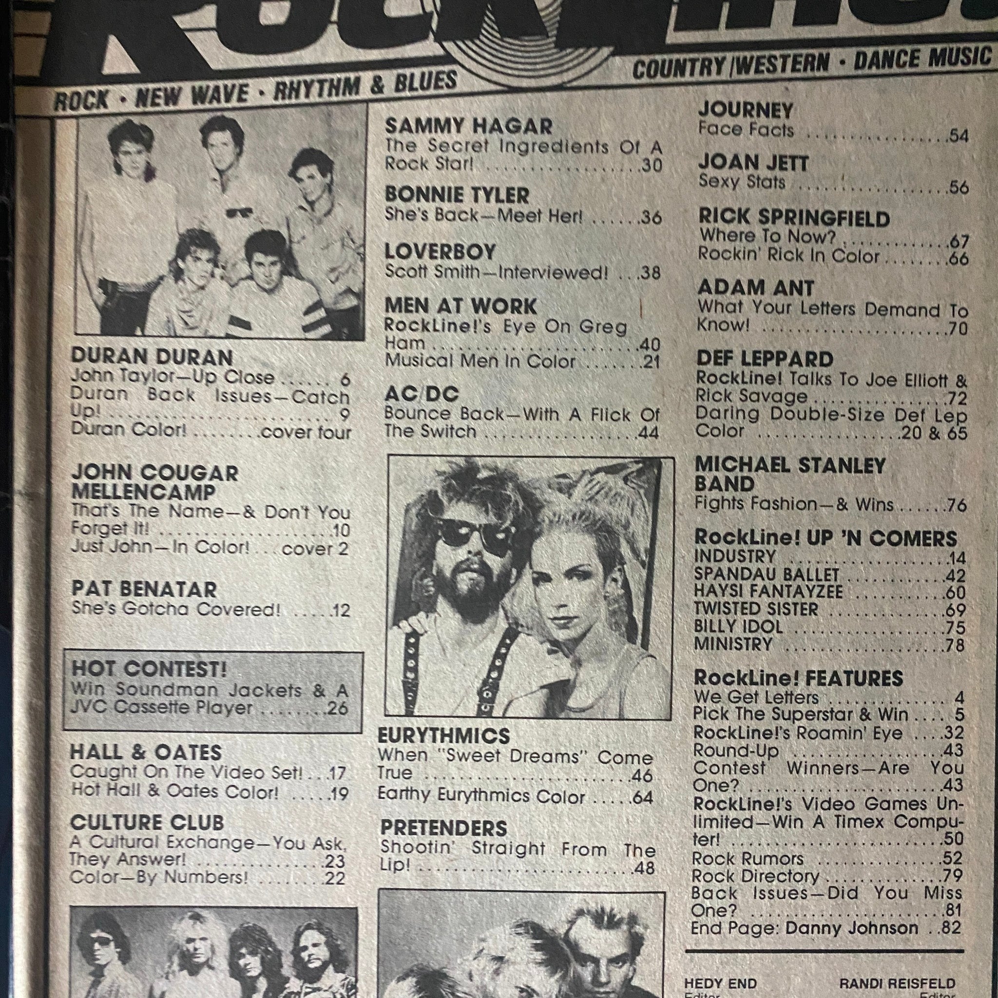 16 Magazine Presents Rock Line March April 1984 David Lee Roth No Label