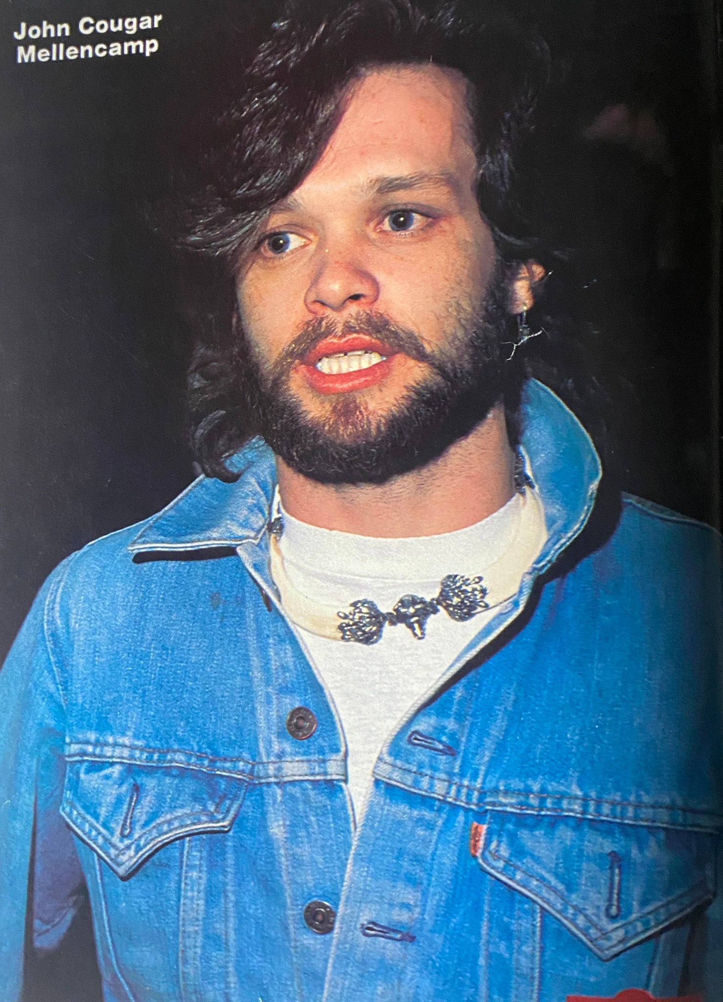 Featured artist John Cougar Mellencamp in Rock Line Magazine March-April 1984.