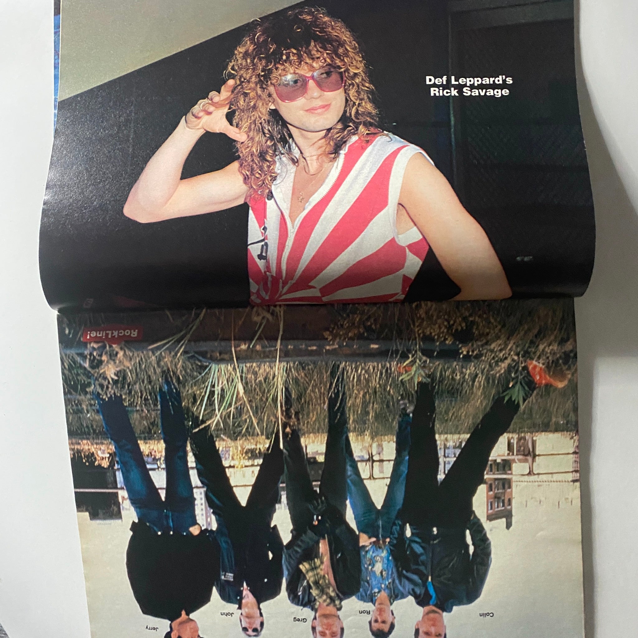 Def Leppard's Rick Savage highlighted in Rock Line Magazine March-April 1984.