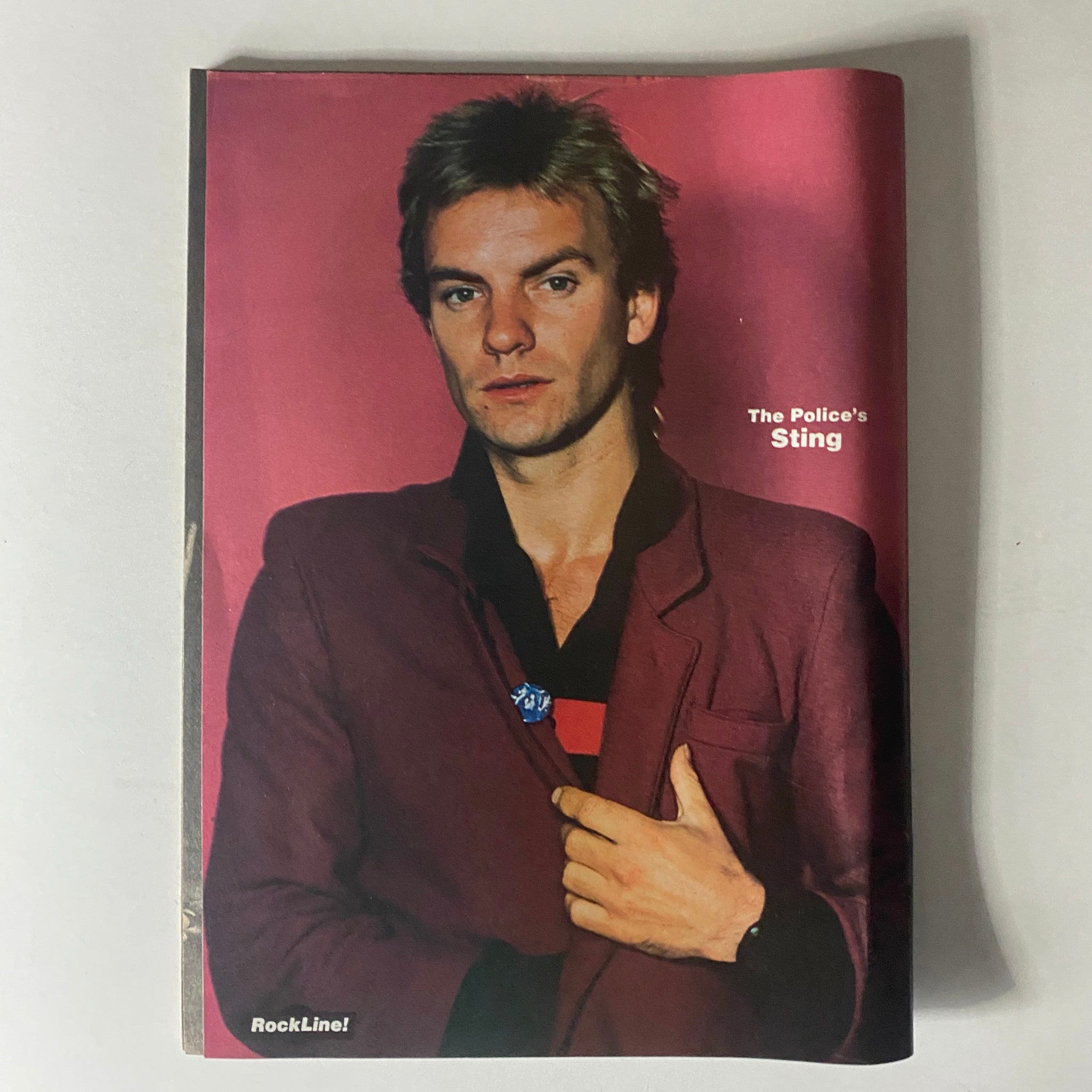 Sting from The Police featured in 16 Magazine Presents Rock Line Summer 1982, highlighting his stylish look and music career.