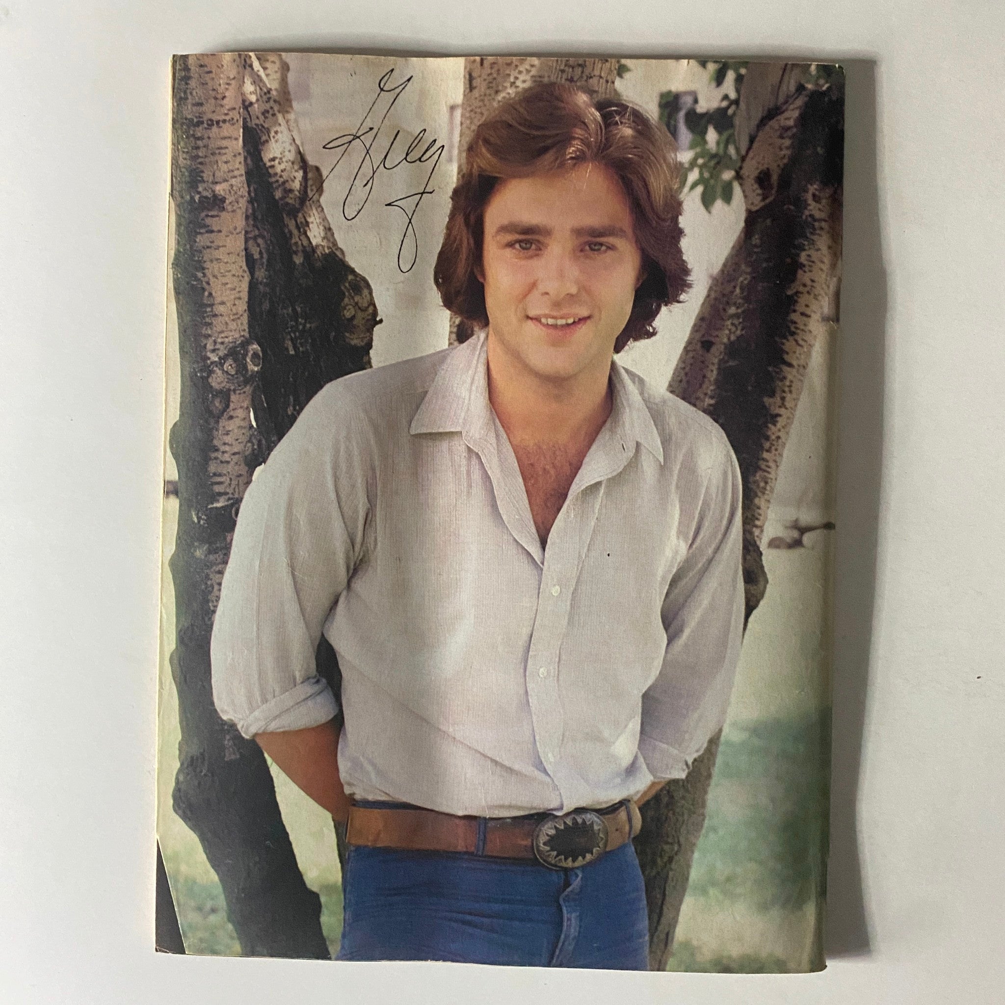 Cover page of SuperTeen Magazine July 1981 showcasing a young male star posing against a tree, highlighting the nostalgic appeal for collectors and fans of vintage magazines.