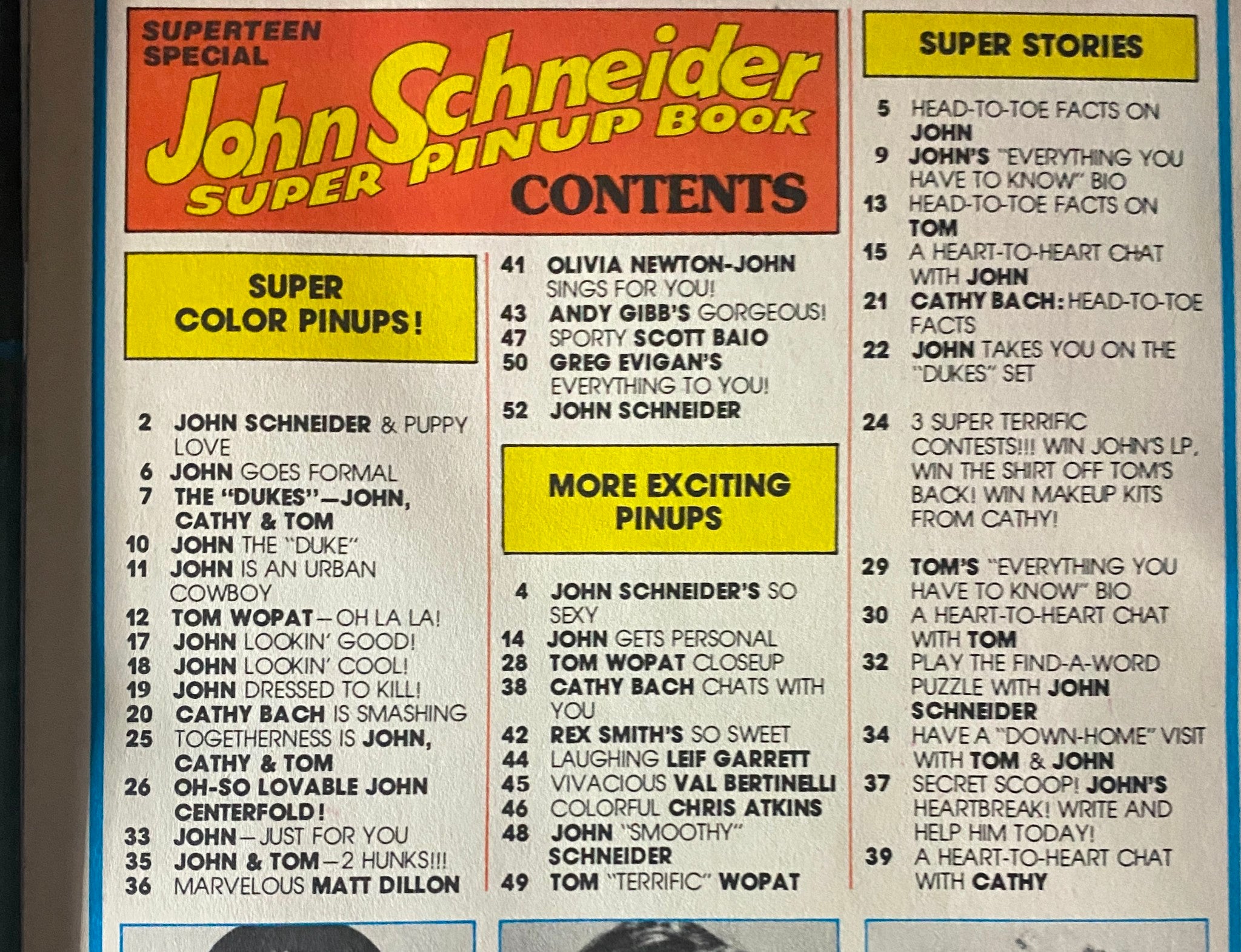 SuperTeen Special No. 4 – John Schneider Super Pinup Book (1981-1982)