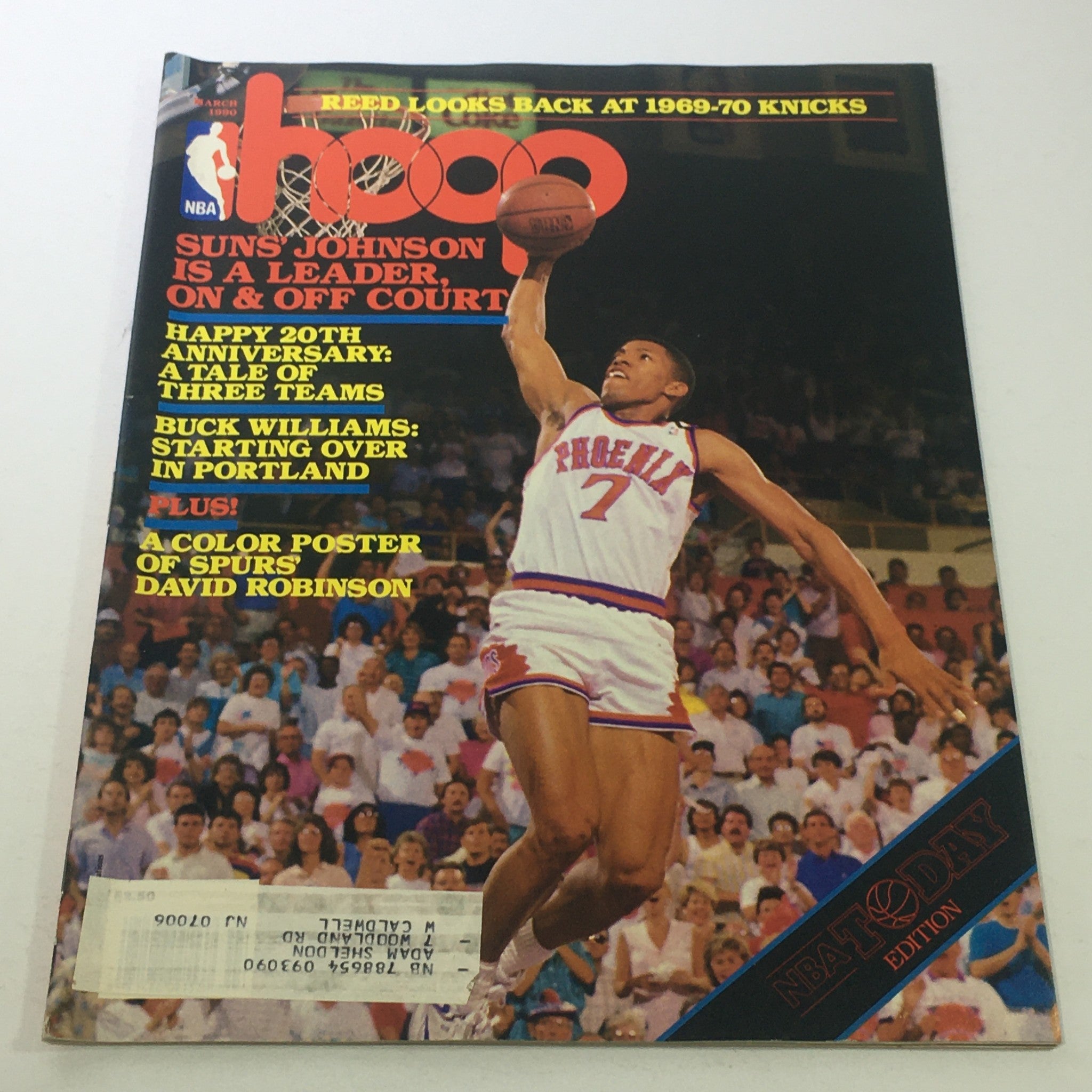 Hoop NBA Magazine: March 1990 - Suns's Johnson Is A Leader On & Off Court