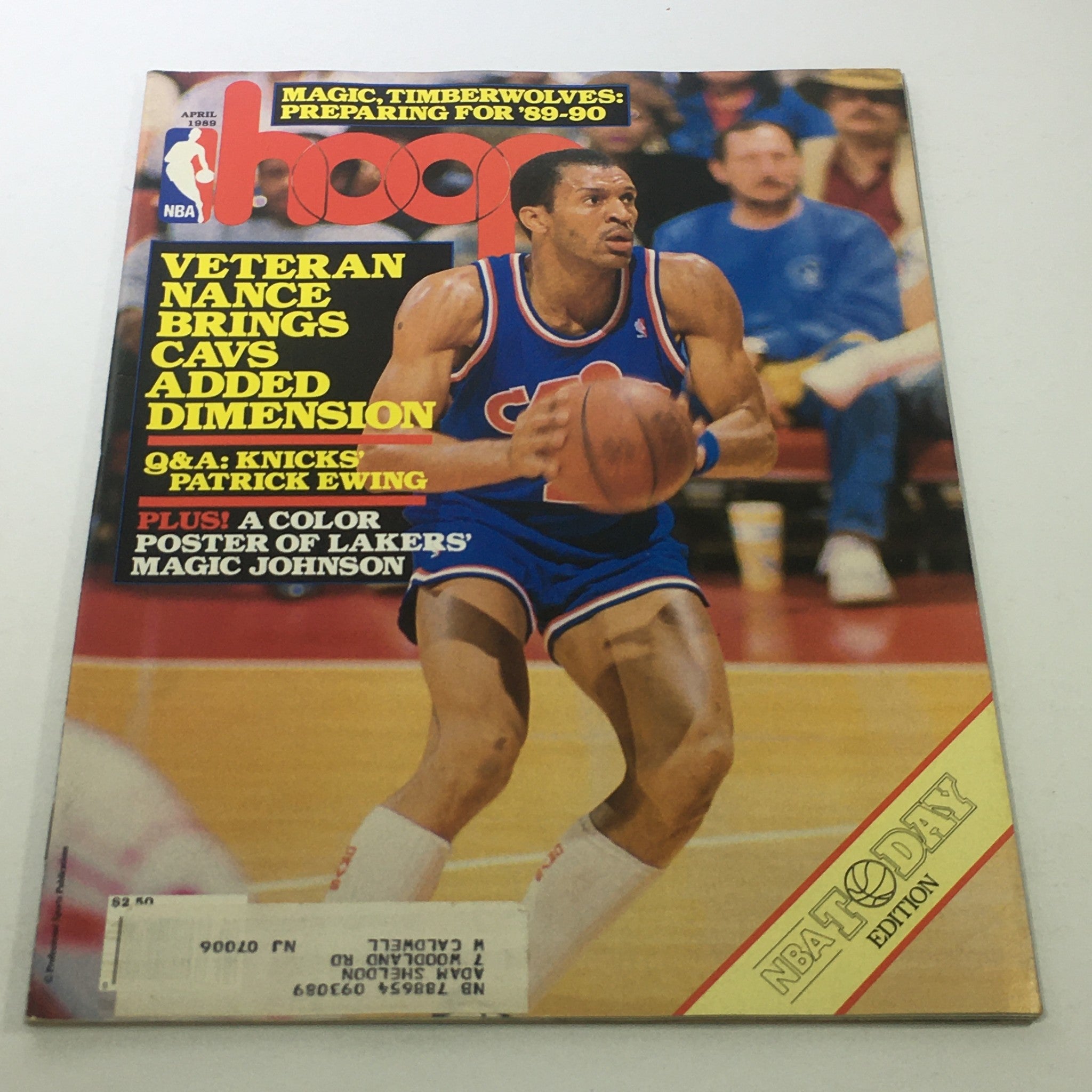 Hoop NBA Magazine: April 1989 - Veteran Nance Brings Cavs Added Dimension