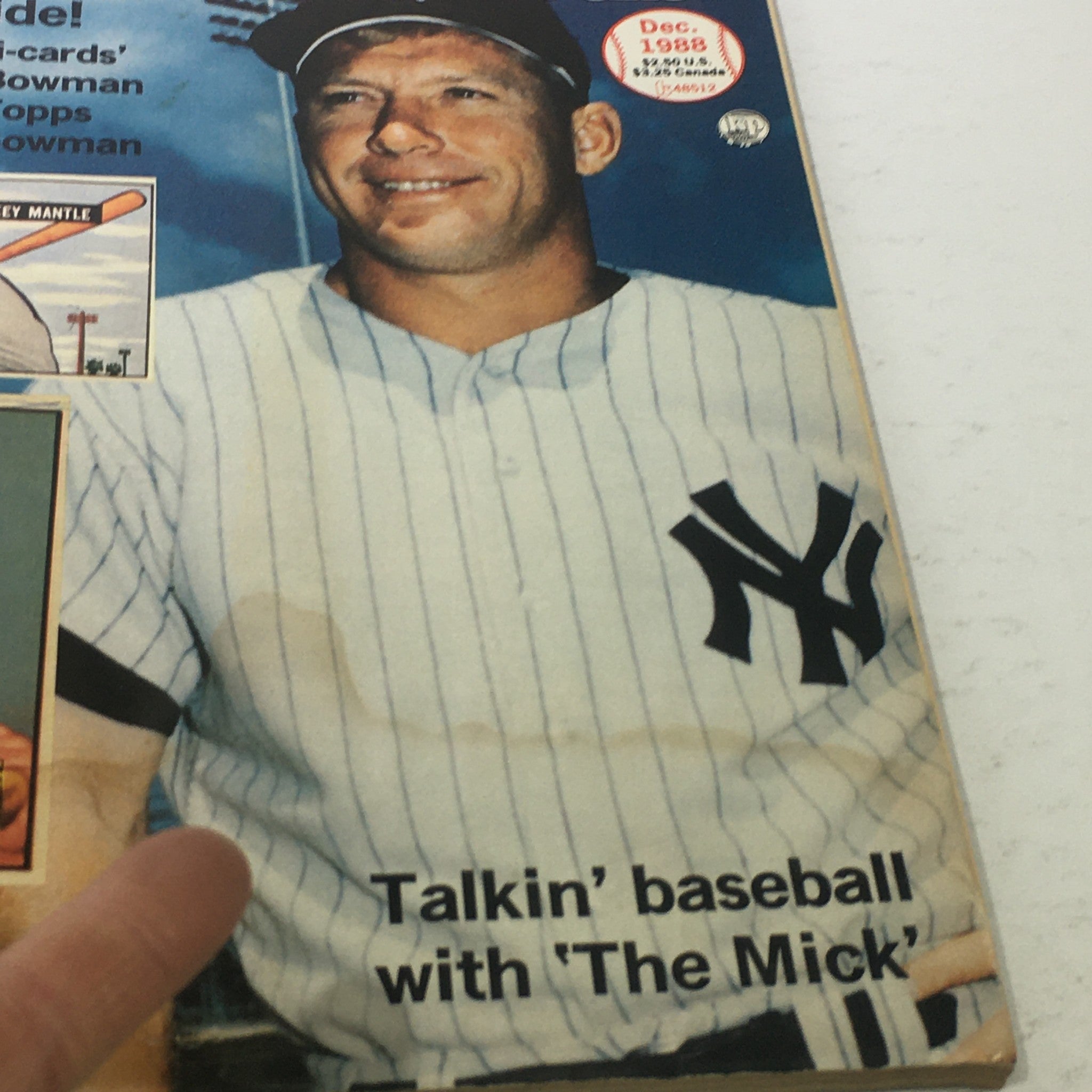 Baseball Cards Magazine: December 1988 - Talkin' Baseball With Micky Mantle