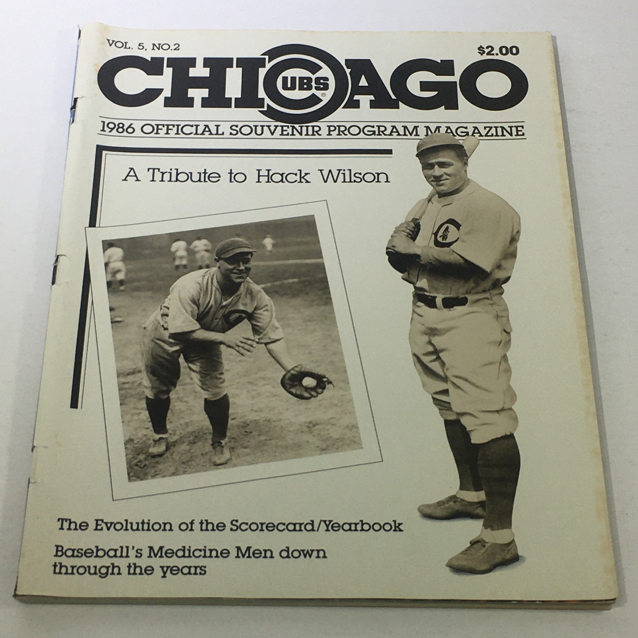 Chicago Cubs Magazine Official Program Magazine: 1986 - Vol. 5 No. 2 Hack Wilson