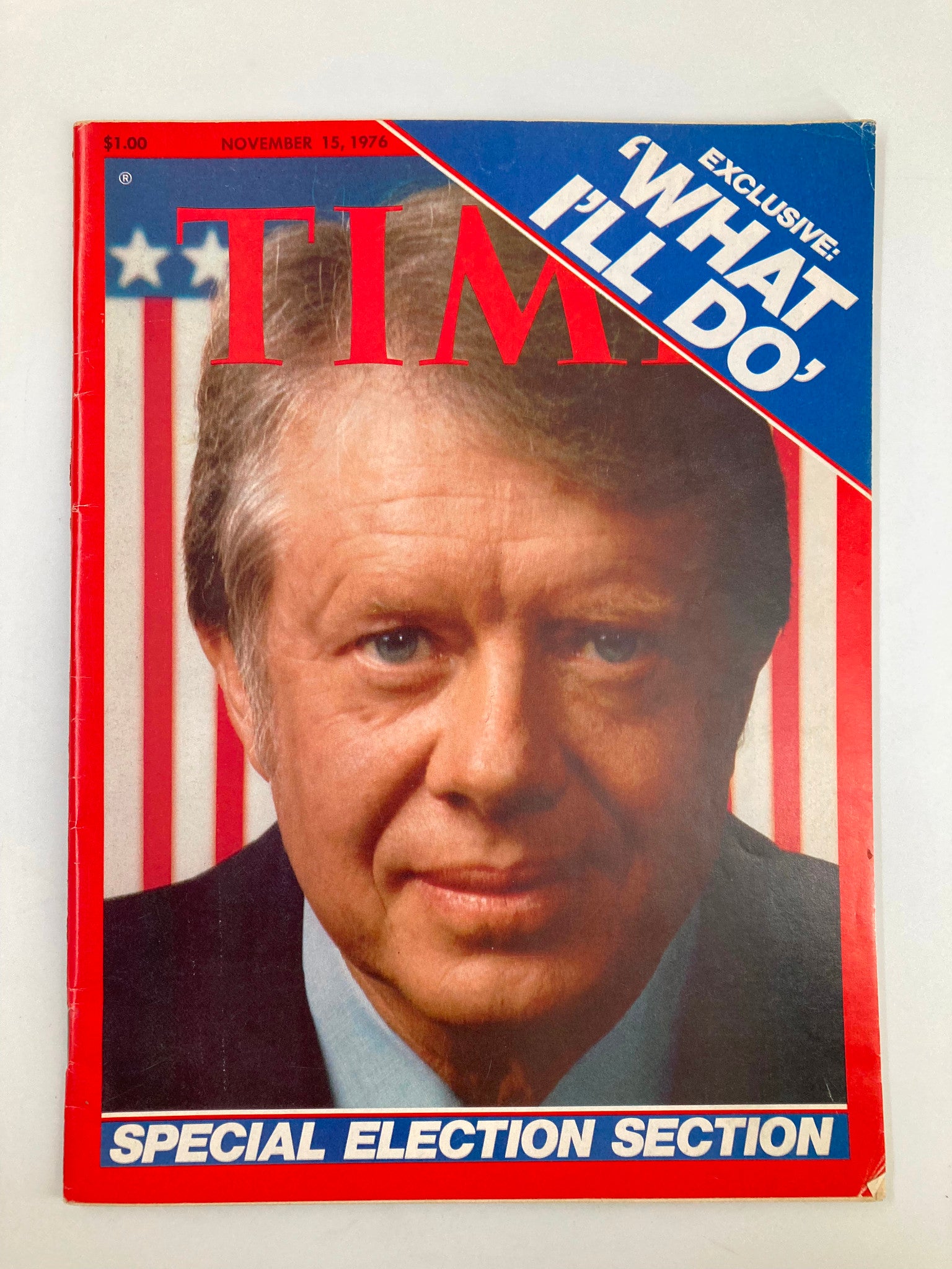 VTG Time Magazine November 15 1976 Jimmy Carter in 'What I'll Do' No Label