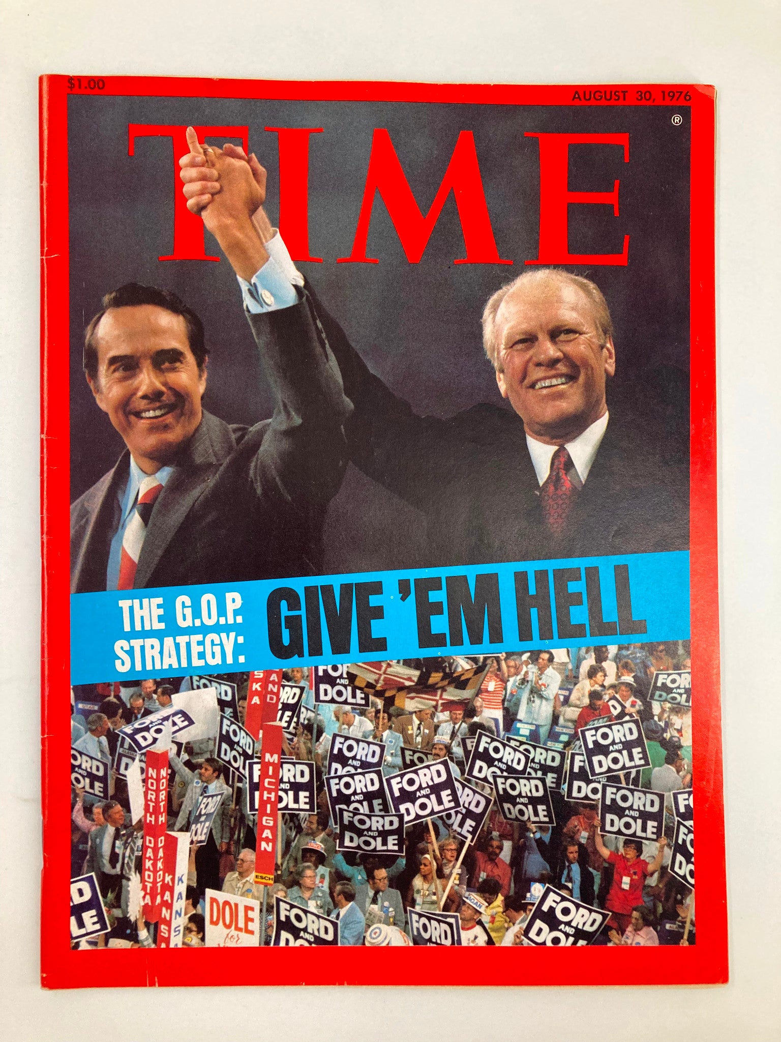 VTG Time Magazine August 30 1976 The G.O.P. Strategy in Give Em' Hell No Label