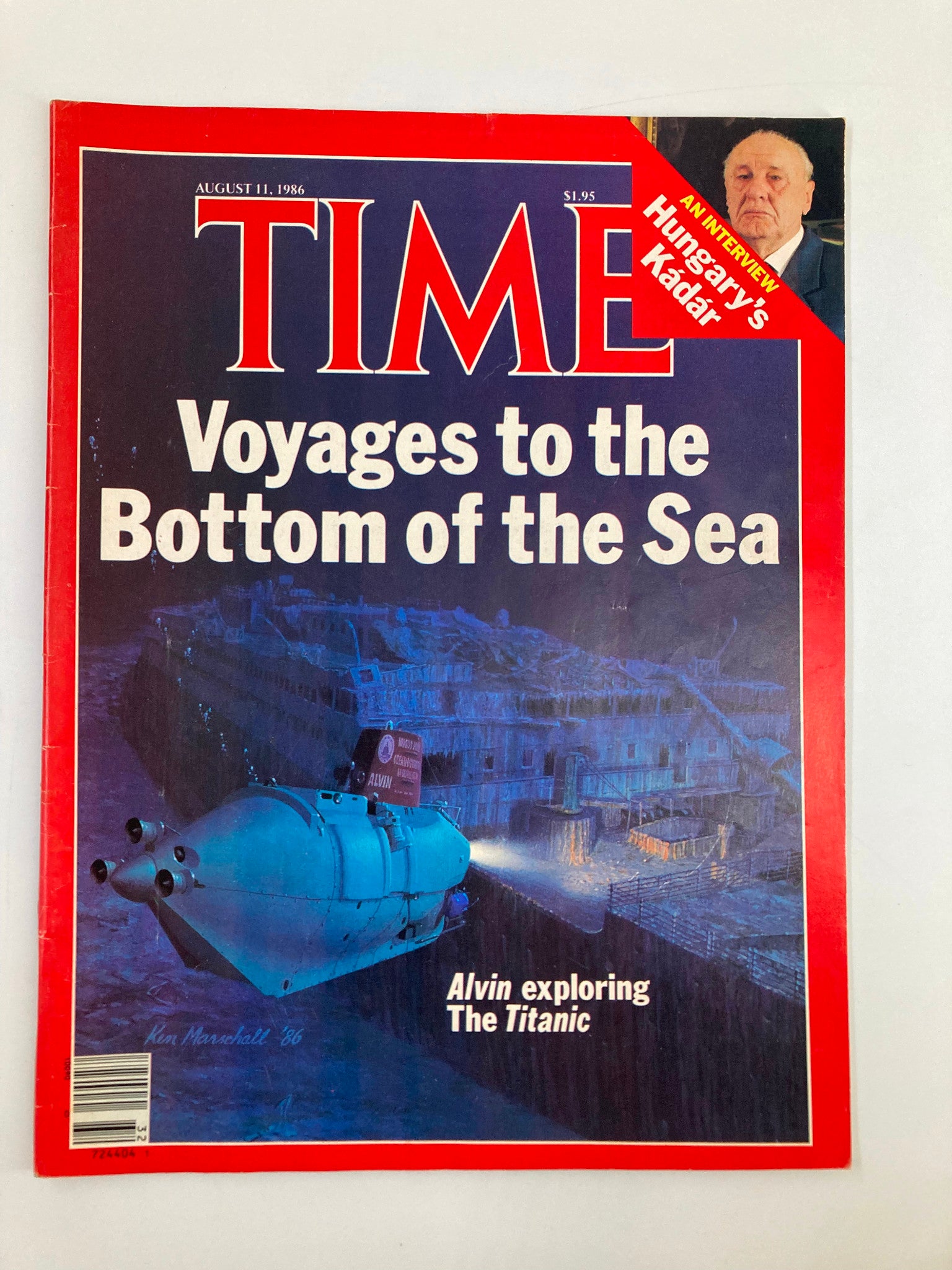 VTG Time Magazine August 11 1986 Voyages To The Bottom of the Sea No Label