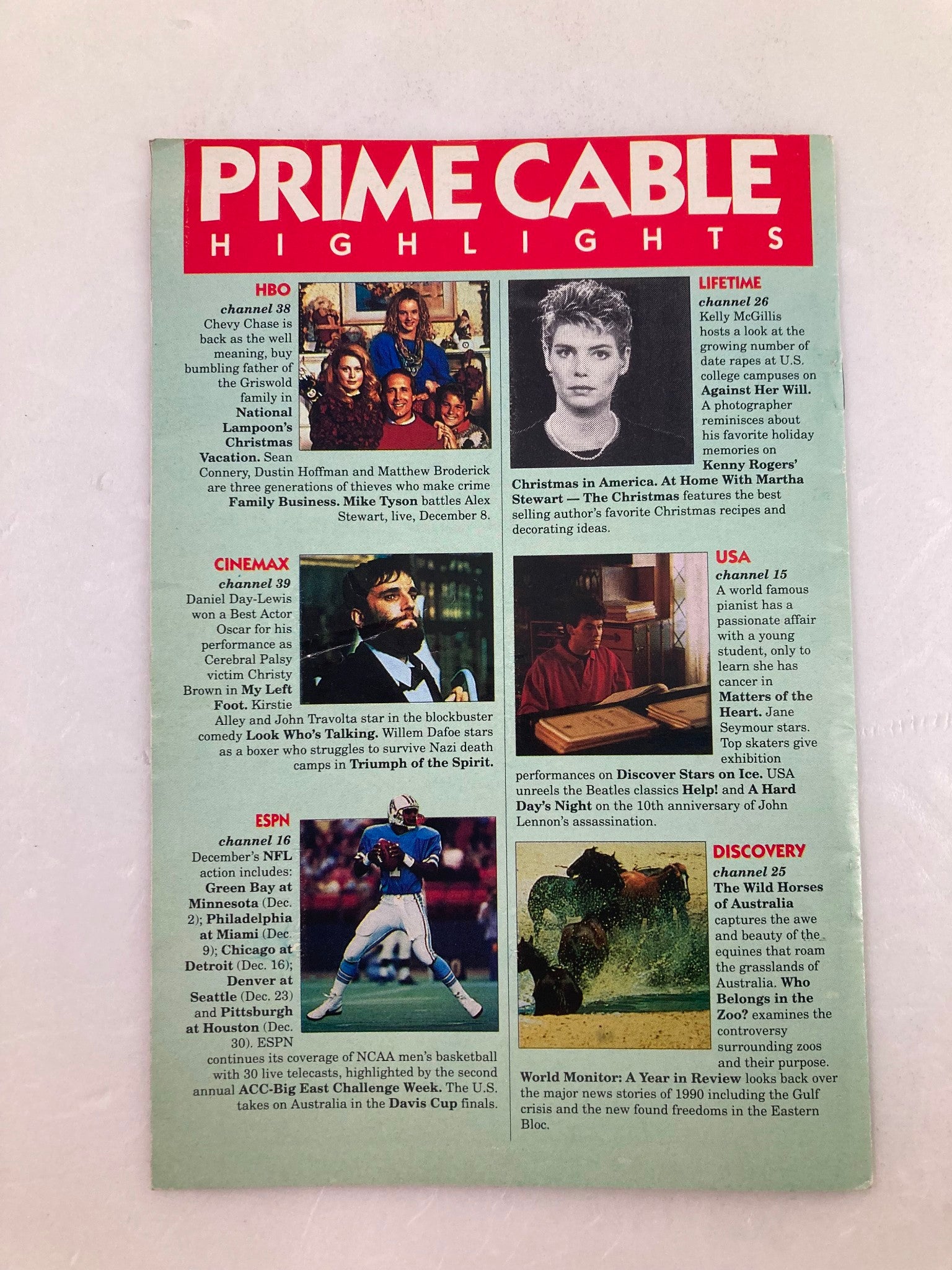 Prime Cable Magazine December 1990 New Kids On The Block Live No More Games