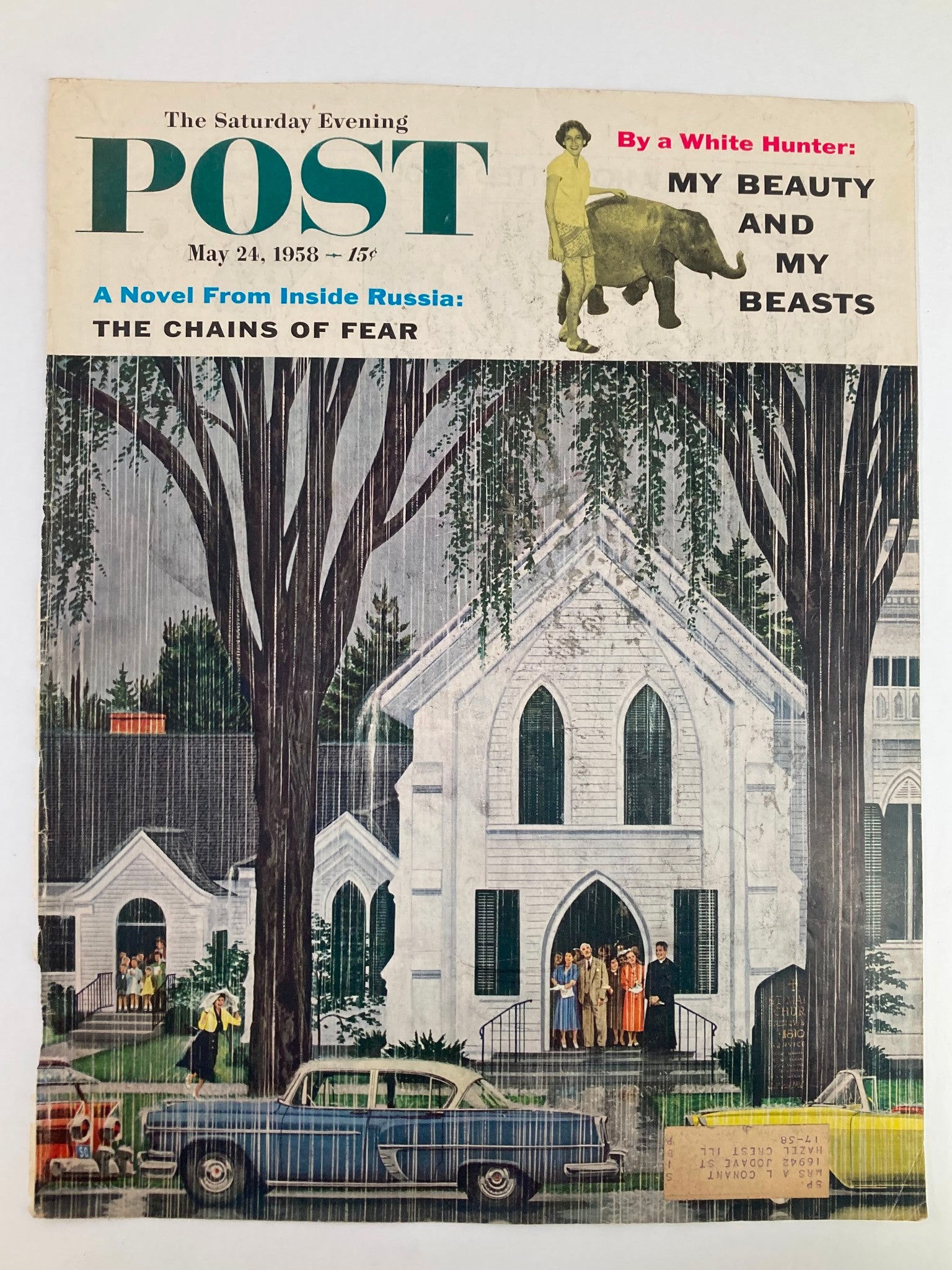 COVER ONLY The Saturday Evening Post May 24 1958 The Chains of Fear