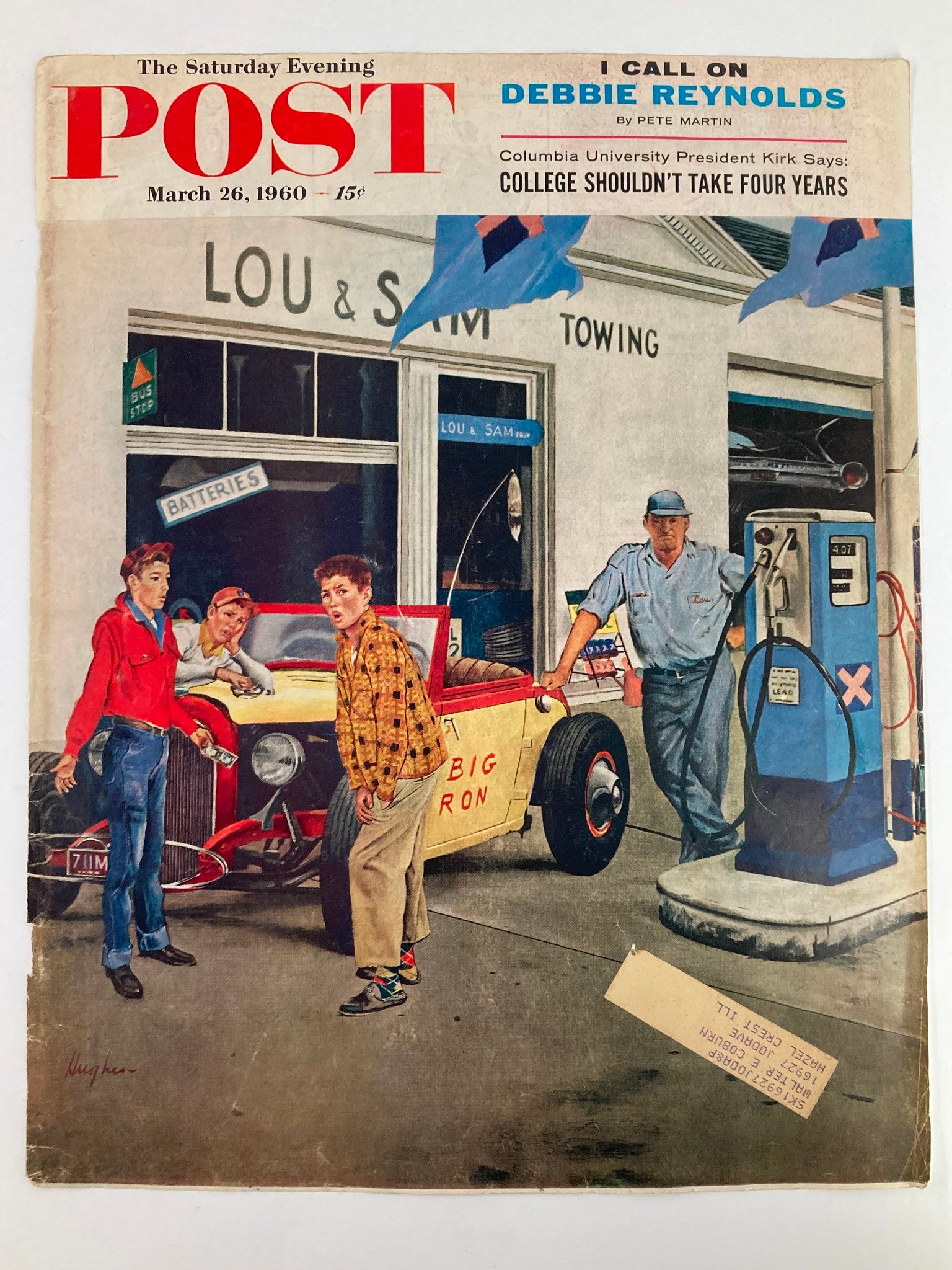 COVER ONLY The Saturday Evening Post March 26 1960 College Shouldn't Take 4yrs