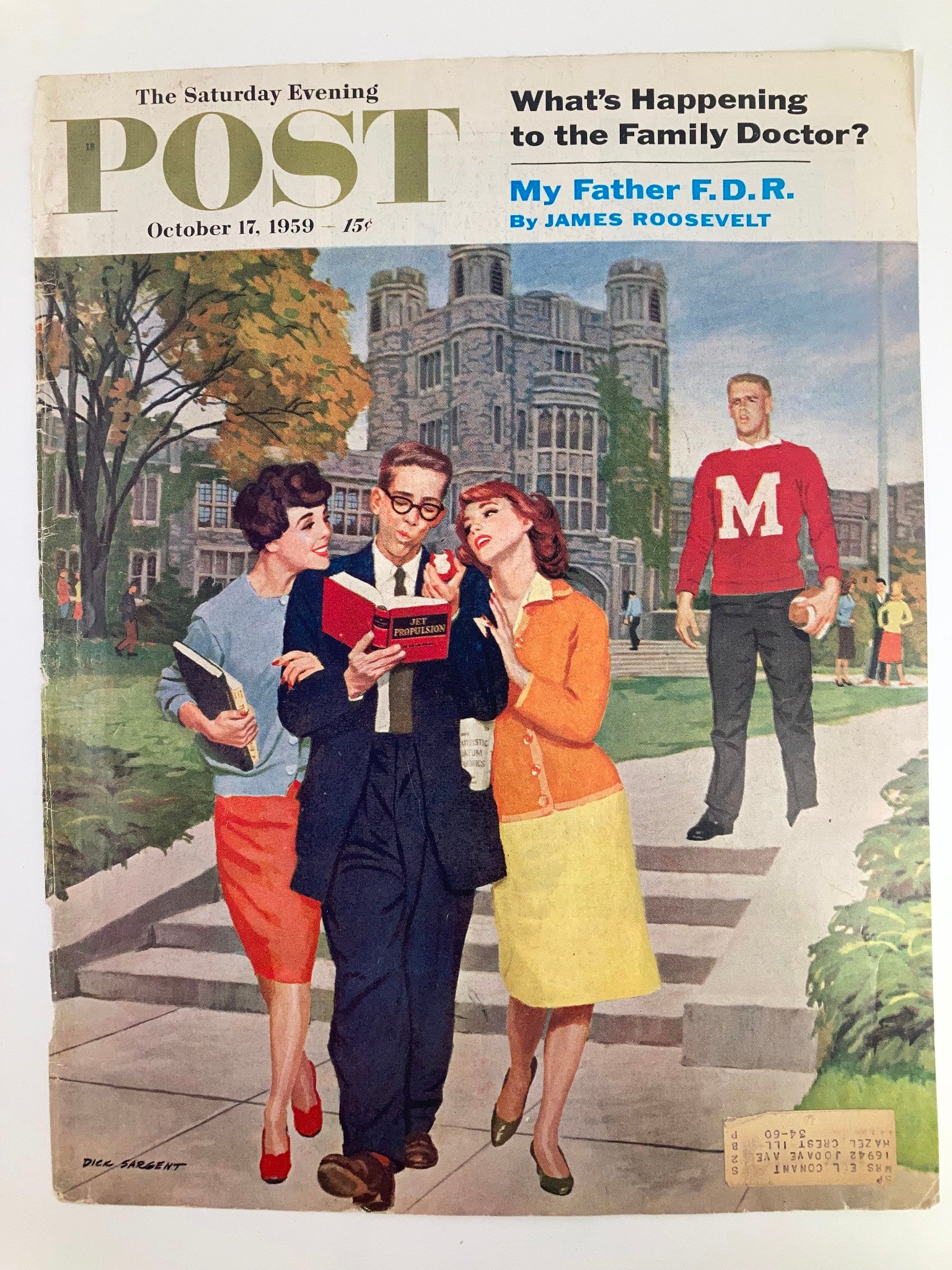 COVER ONLY The Saturday Evening Post October 17 1959 Franklin D. Roosevelt