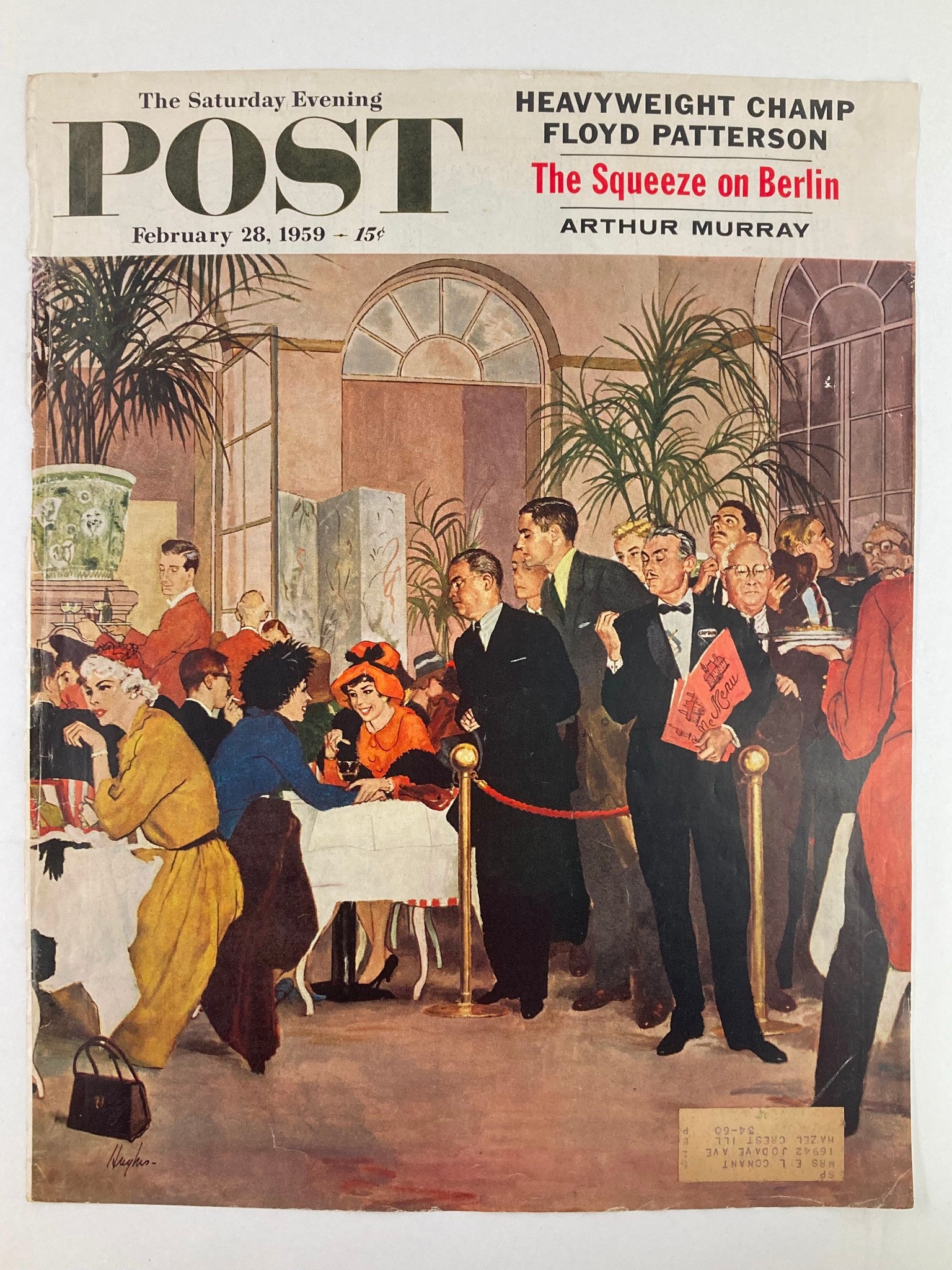 COVER ONLY The Saturday Evening Post February 28 1959 The Squeeze on Berlin