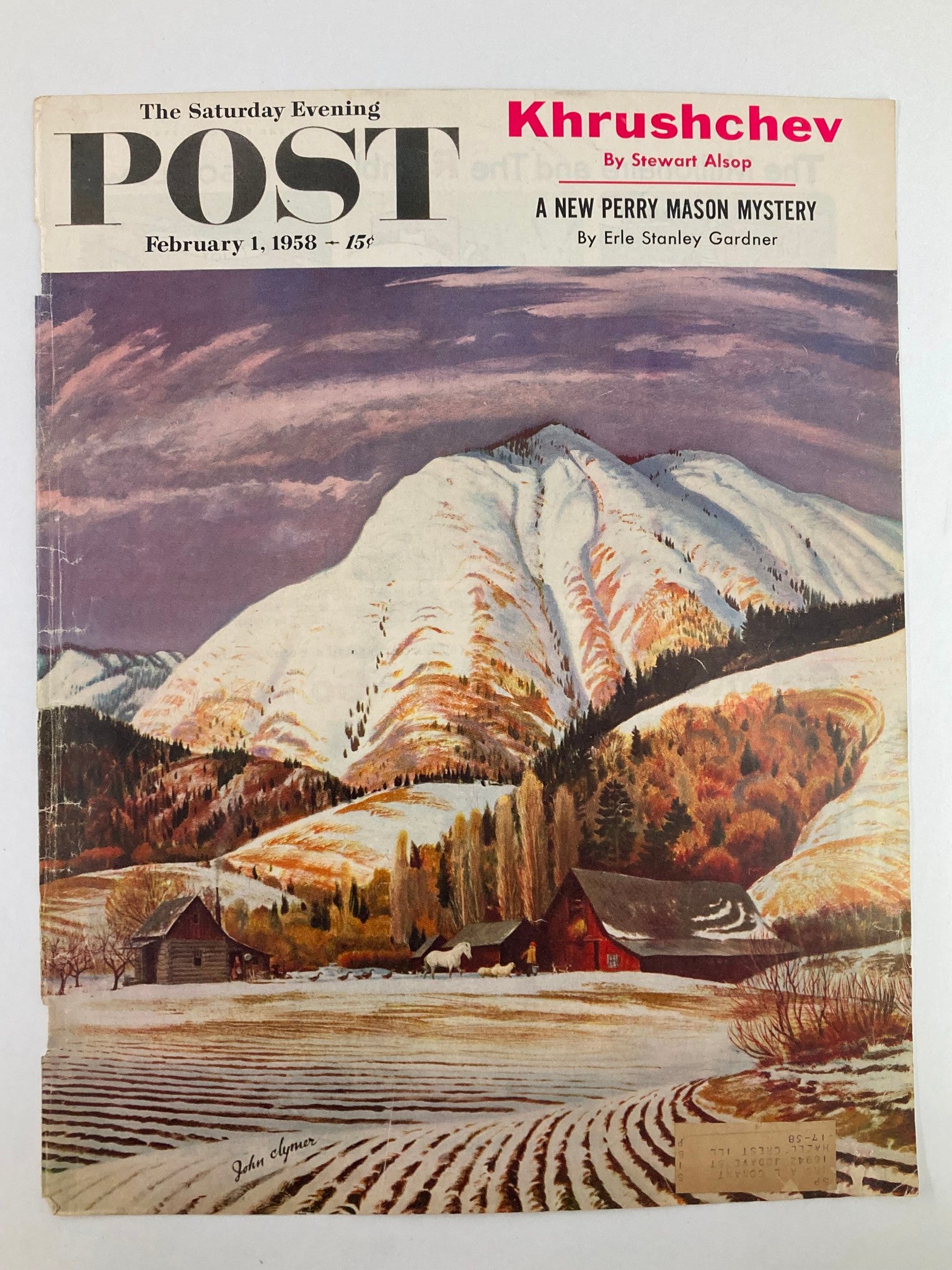 COVER ONLY The Saturday Evening Post February 1 1958 Nikita Khrushchev