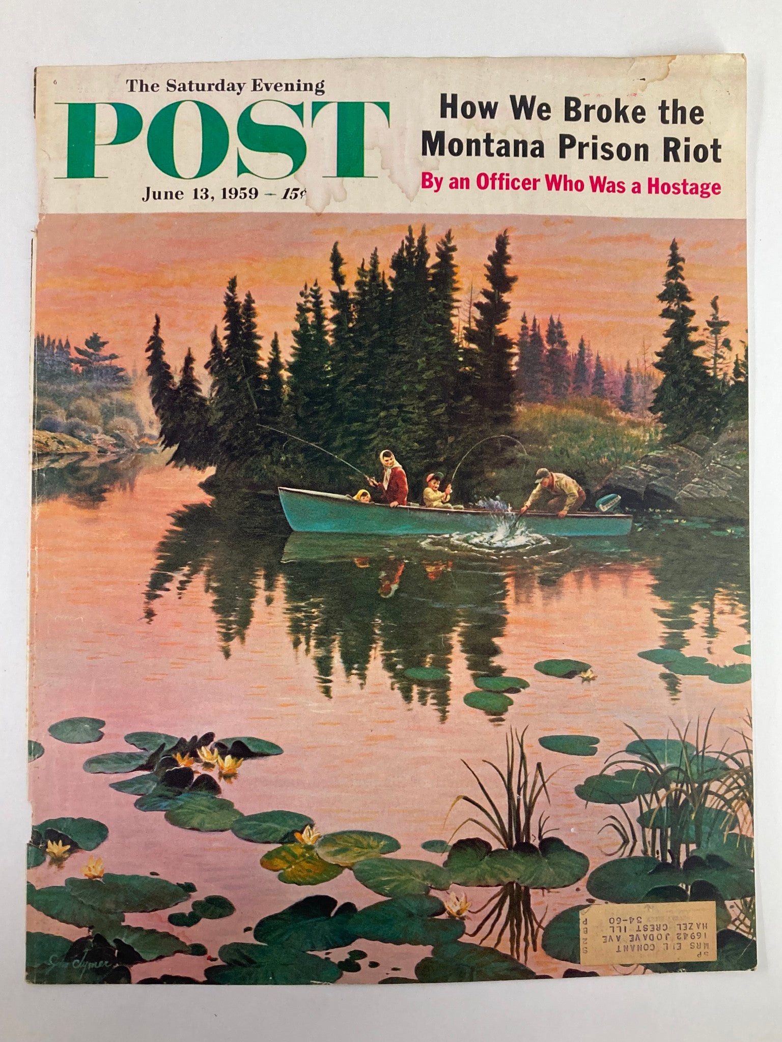 COVER ONLY The Saturday Evening Post June 13 1959 The Montana Prison Riot