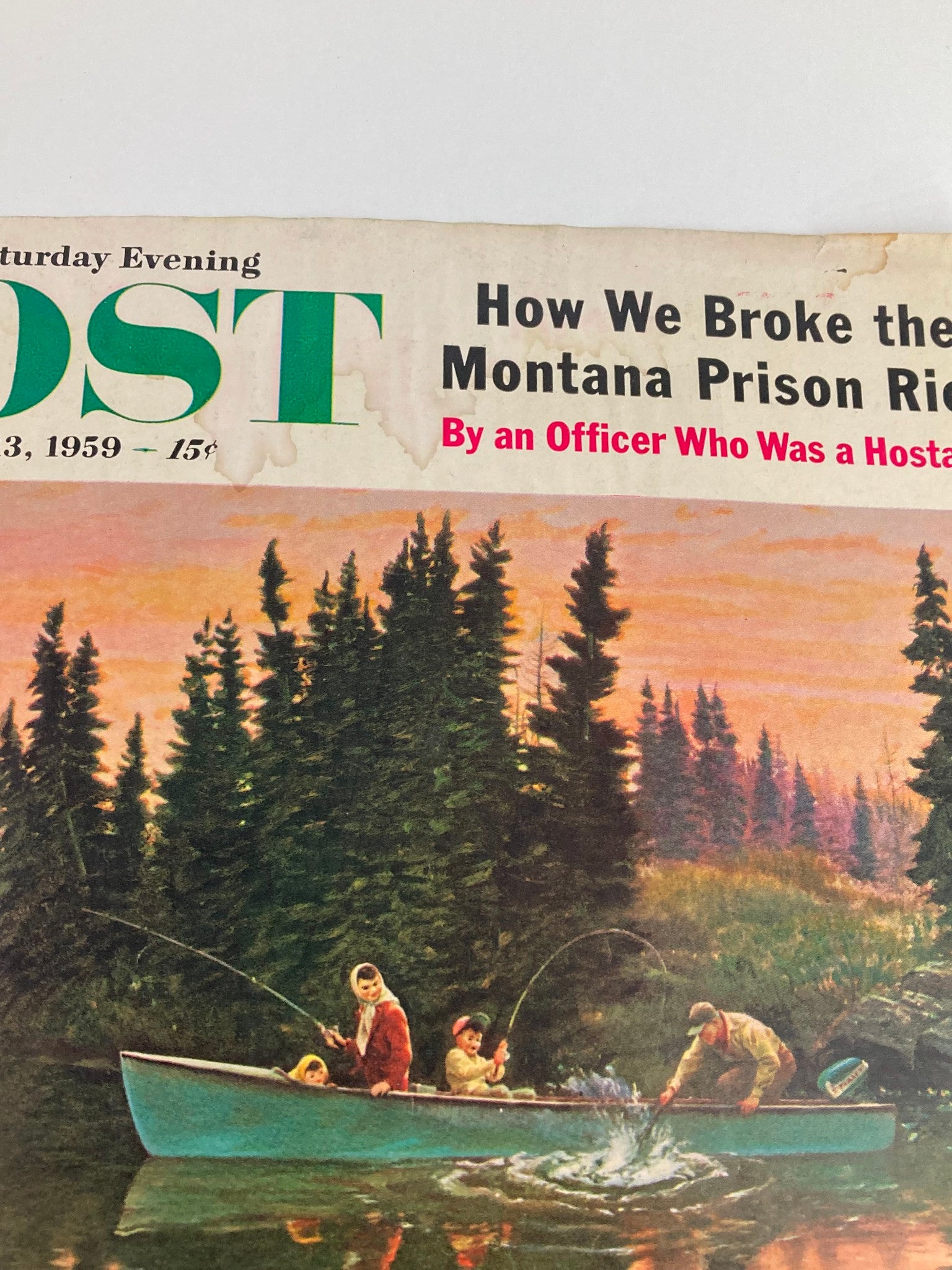 COVER ONLY The Saturday Evening Post June 13 1959 The Montana Prison Riot