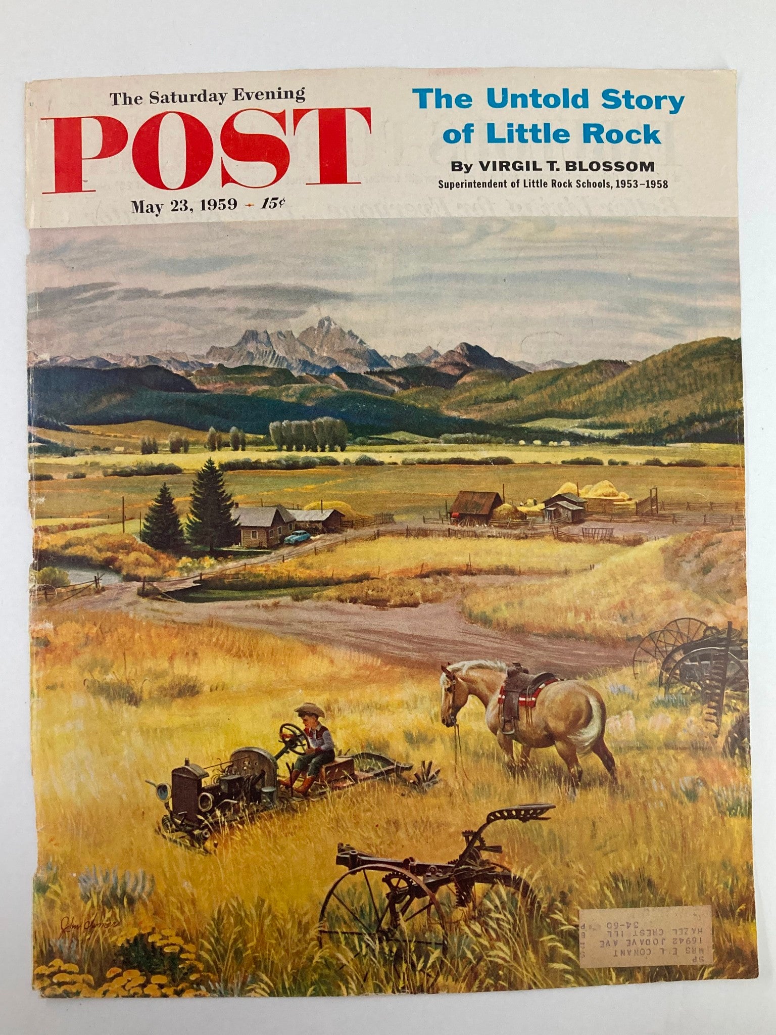 COVER ONLY The Saturday Evening Post May 23 1959 The Untold Story of Little Rock