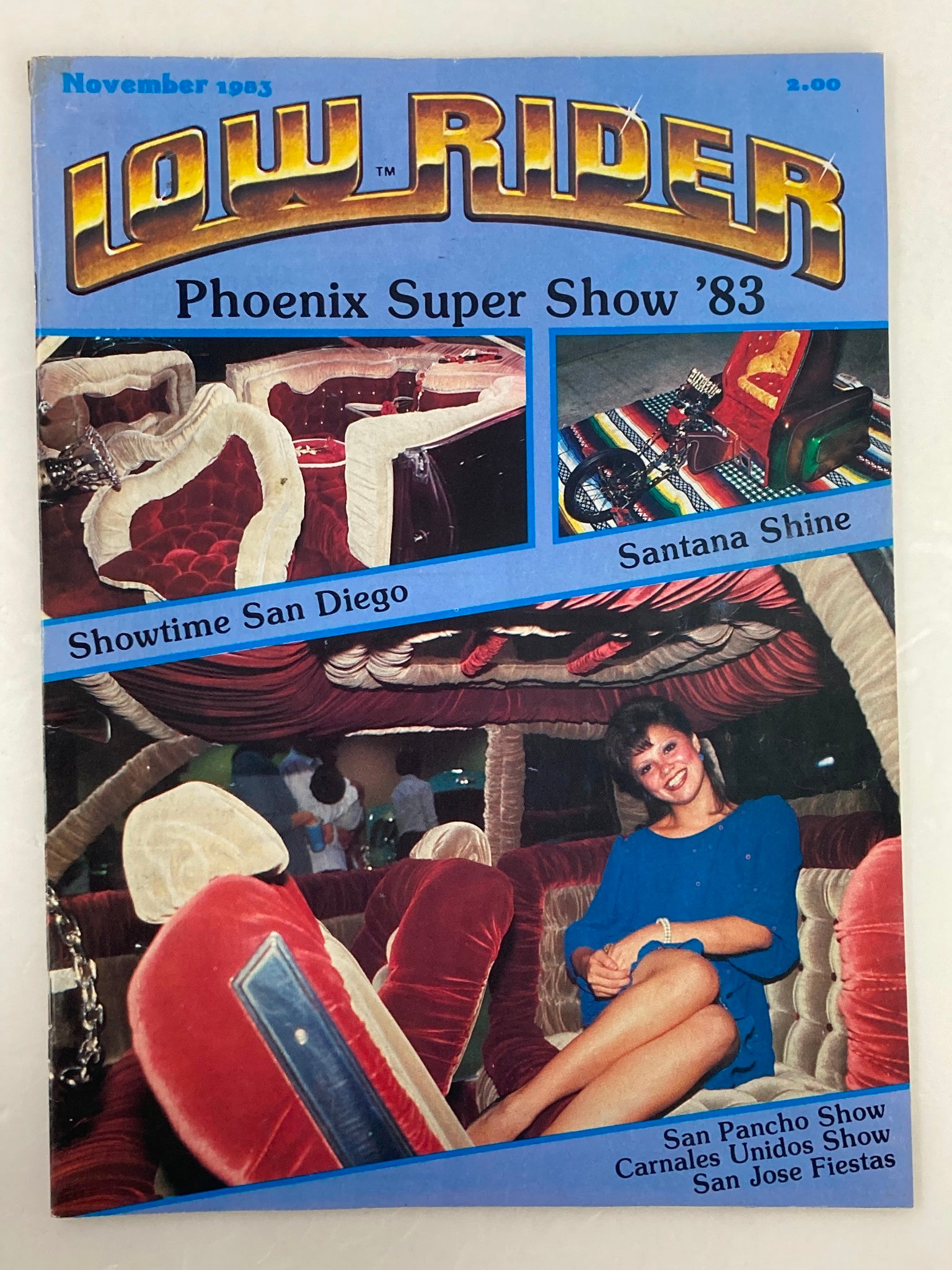 VTG Low Rider Magazine November 1983 Phoenix Super Show '83 No Label