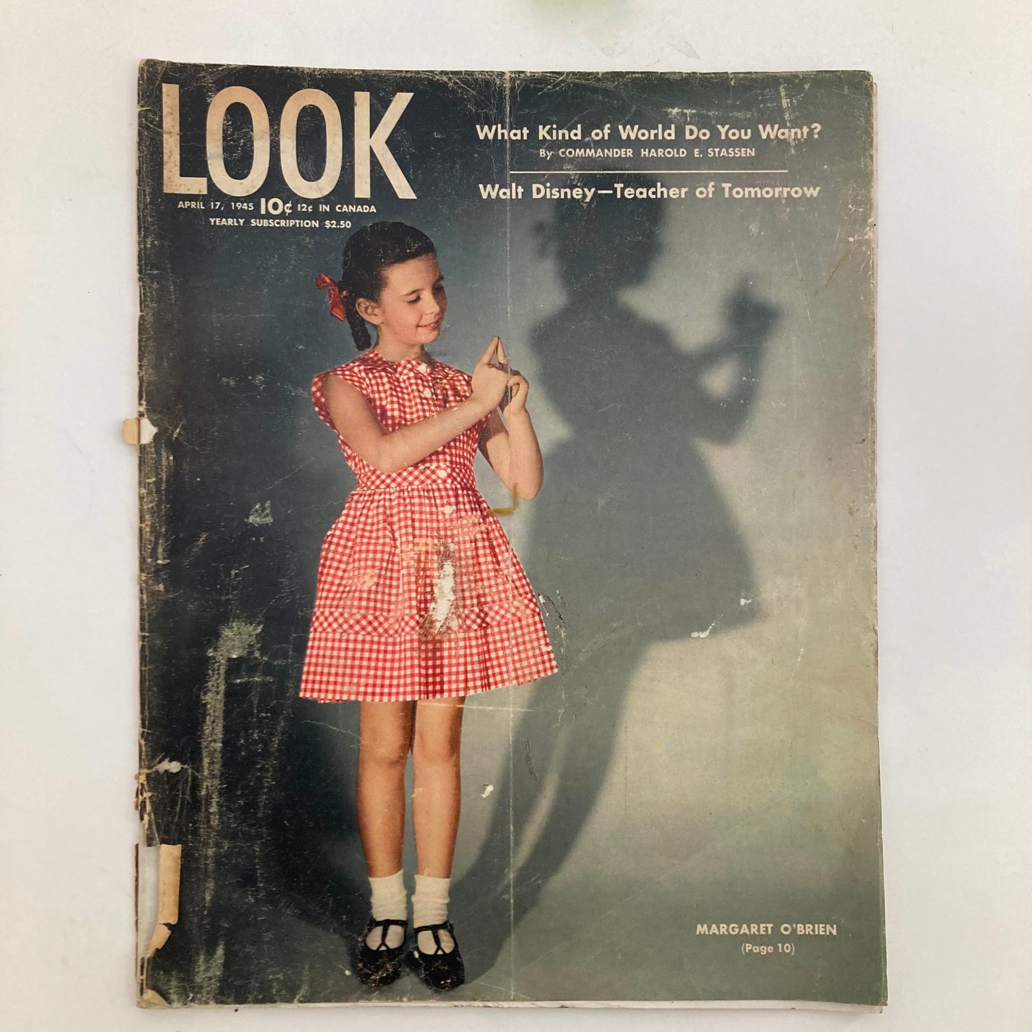 Look Magazine April 17 1945 Margaret O'Brien & Walt Disney Teacher of Tomorrow