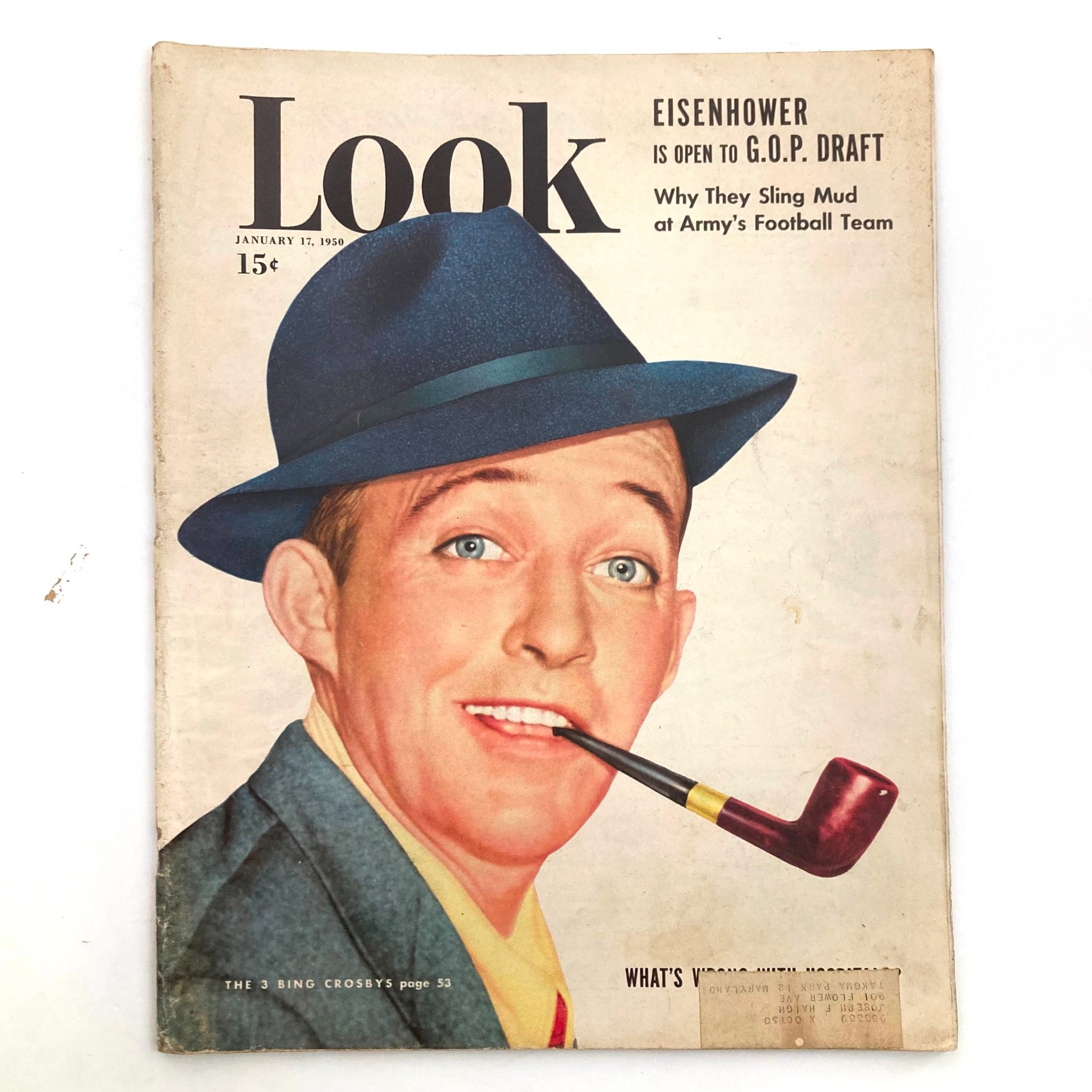 Look Magazine January 17 1950 The 3 Bing Crosbys & Dwight Eisenhower GOP Draft