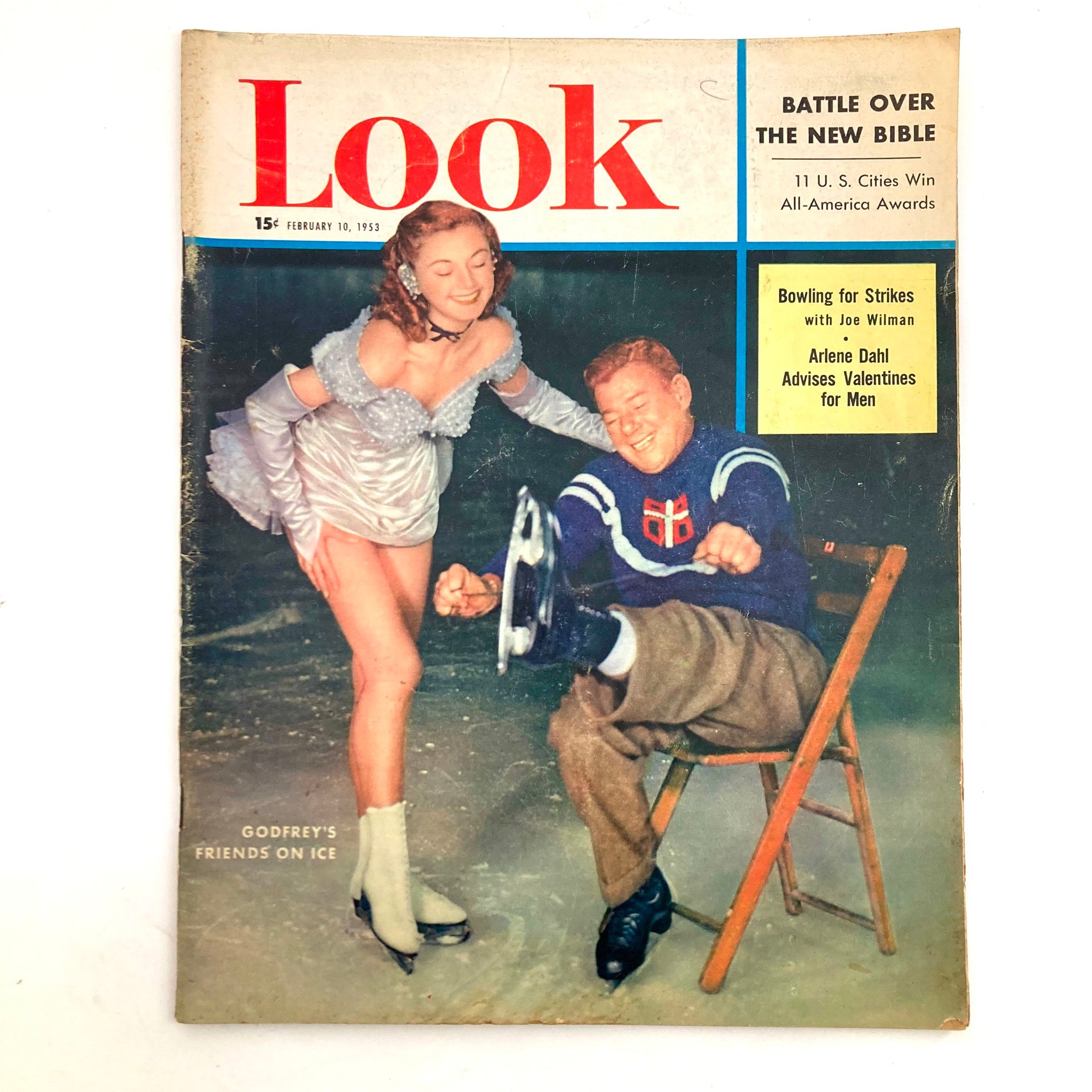 VTG Look Magazine February 10 1953 Arthur Godfrey & Joan Walden-James No Label