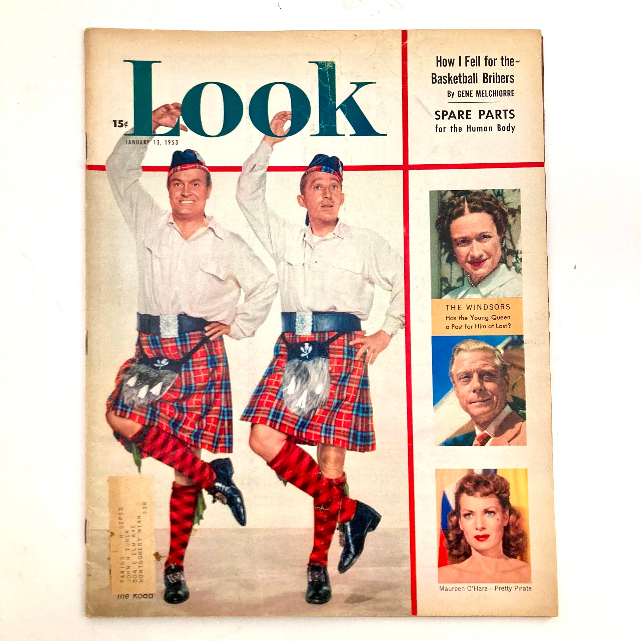 VTG Look Magazine January 13 1953 Bob Hope, Bing Crosby & Maureen O'Hara