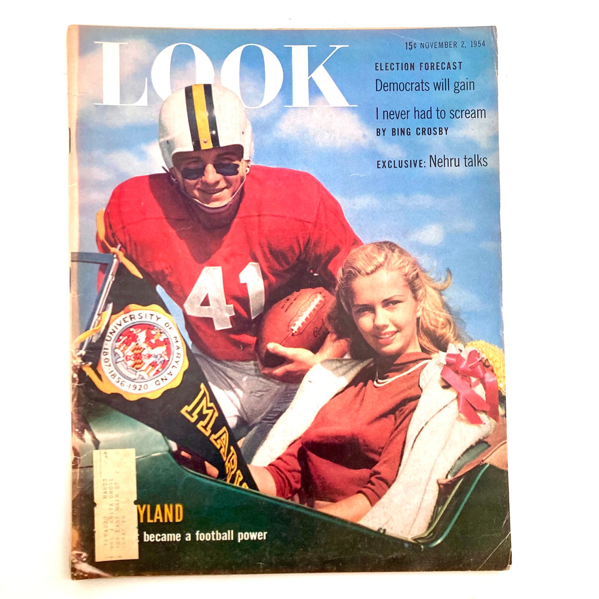 Look Magazine November 2 1954 Player Dick Bielski and Leoma Naughton Cover