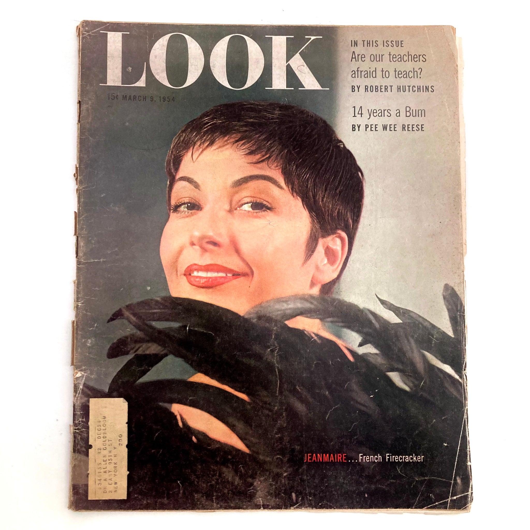 VTG Look Magazine March 9 1954 Jeanmarie French Firecracker Cover Photograph