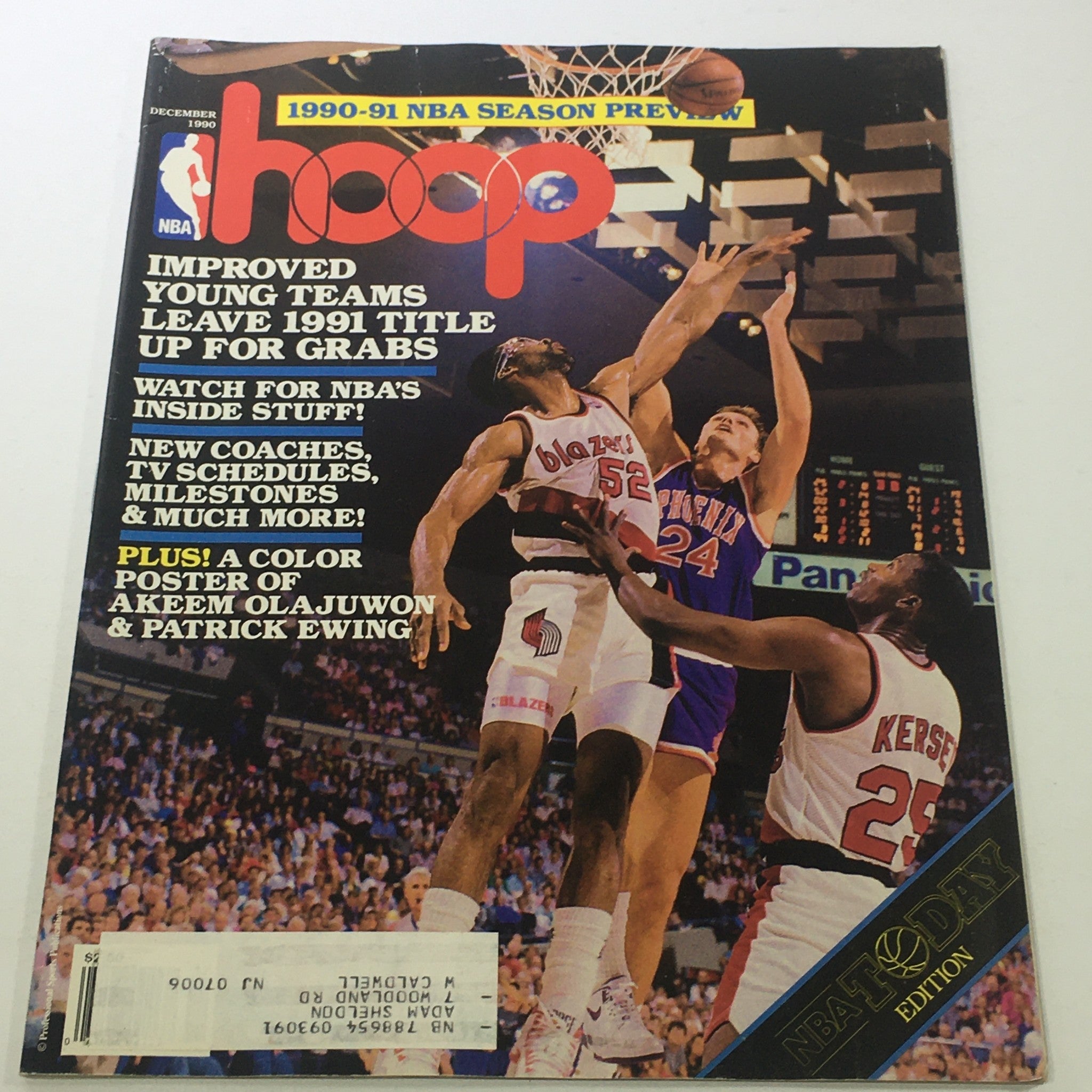 Hoop NBA Magazine: December 1990 - Buck Williams, Sean Chambers & Jerome Kersey