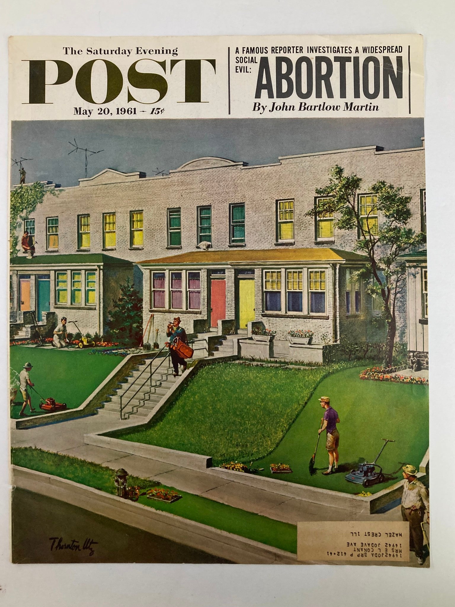 COVER ONLY The Saturday Evening Post May 20 1961 Abortion by John B. Martin