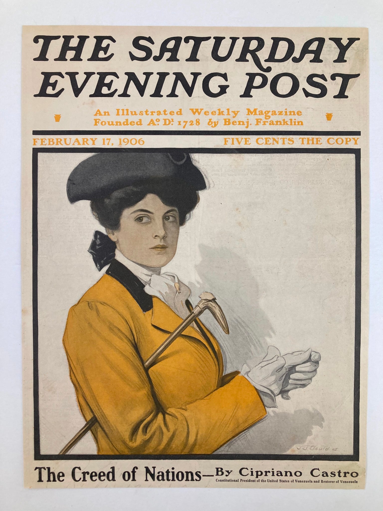 COVER ONLY The Saturday Evening Post February 17 1906 The Creed of Nations