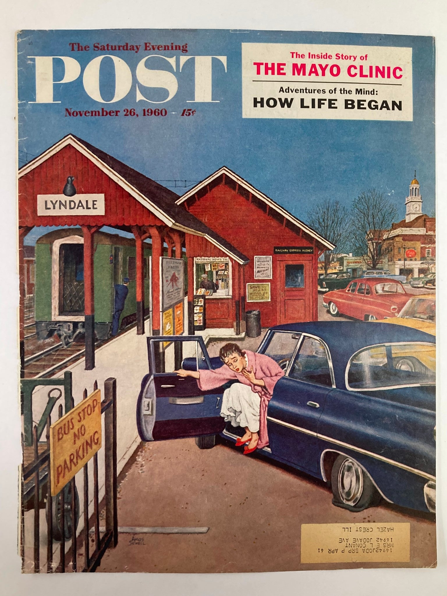 COVER ONLY The Saturday Evening Post November 26 1960 Story of The Mayo Clinic