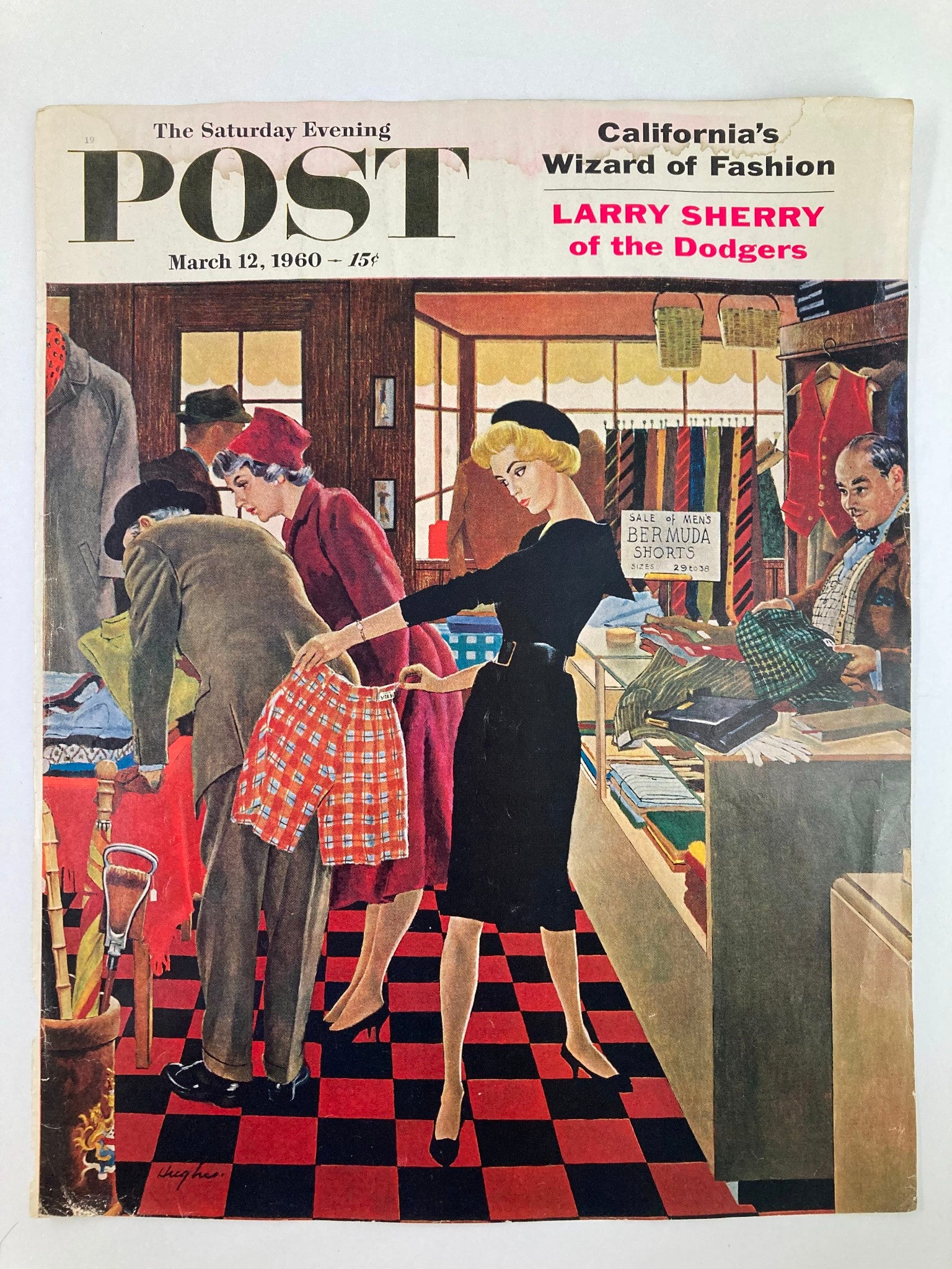 COVER ONLY The Saturday Evening Post March 12 1960 Larry Sherry No Label