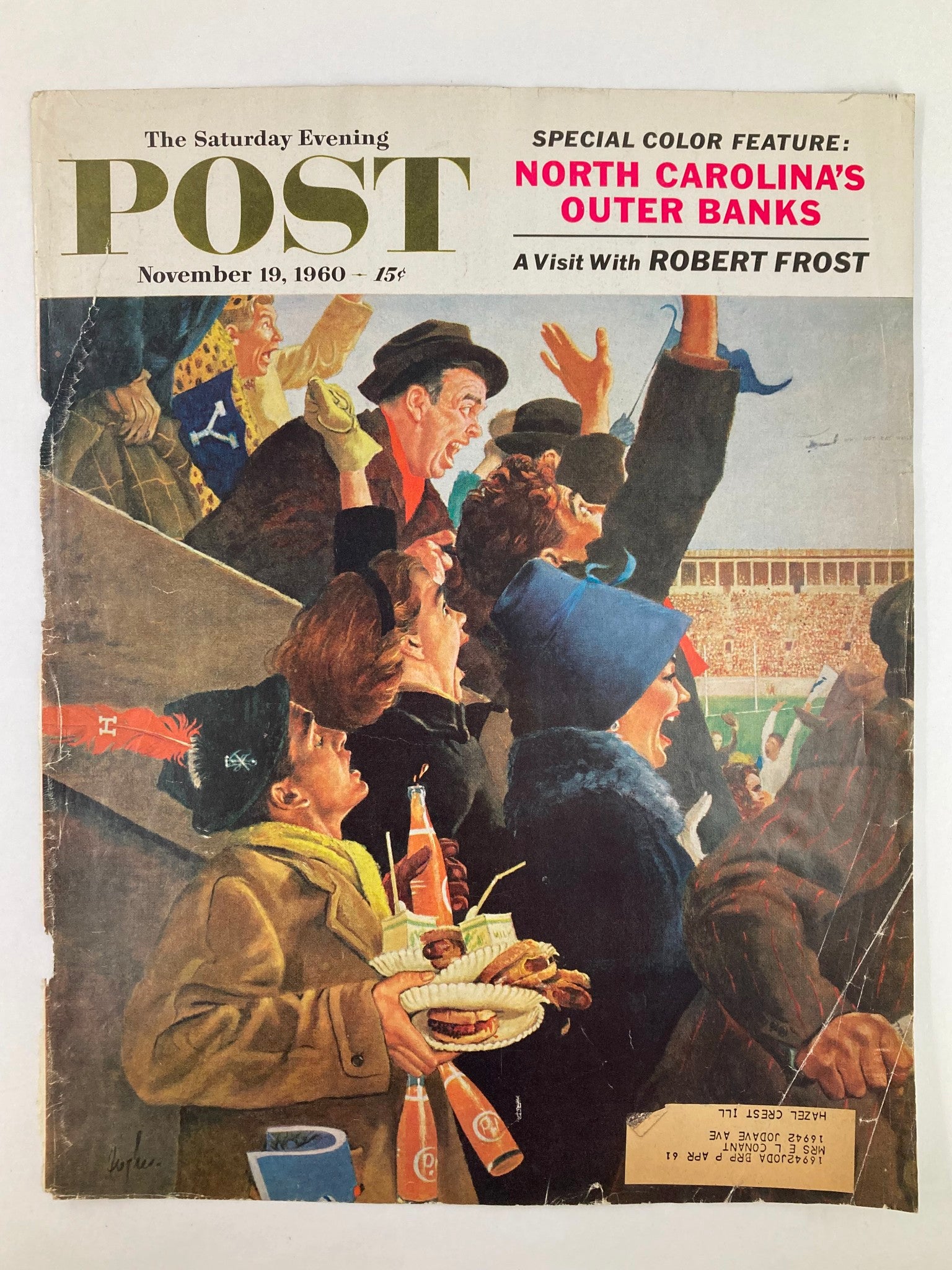 COVER ONLY The Saturday Evening Post November 19 1960 A Visit with Robert Frost