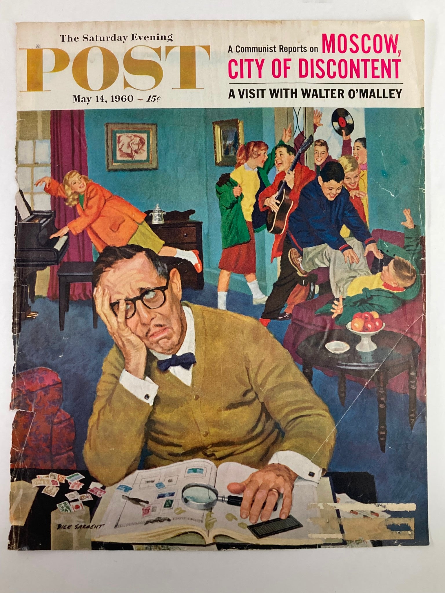 COVER ONLY The Saturday Evening Post May 14 1960 Moscow City of Discontent