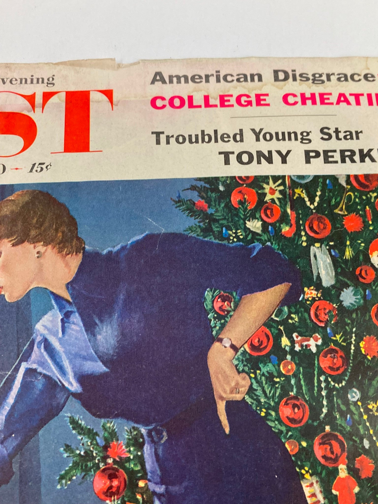 COVER ONLY The Saturday Evening Post January 9 1960 Young Star Tony Perkins