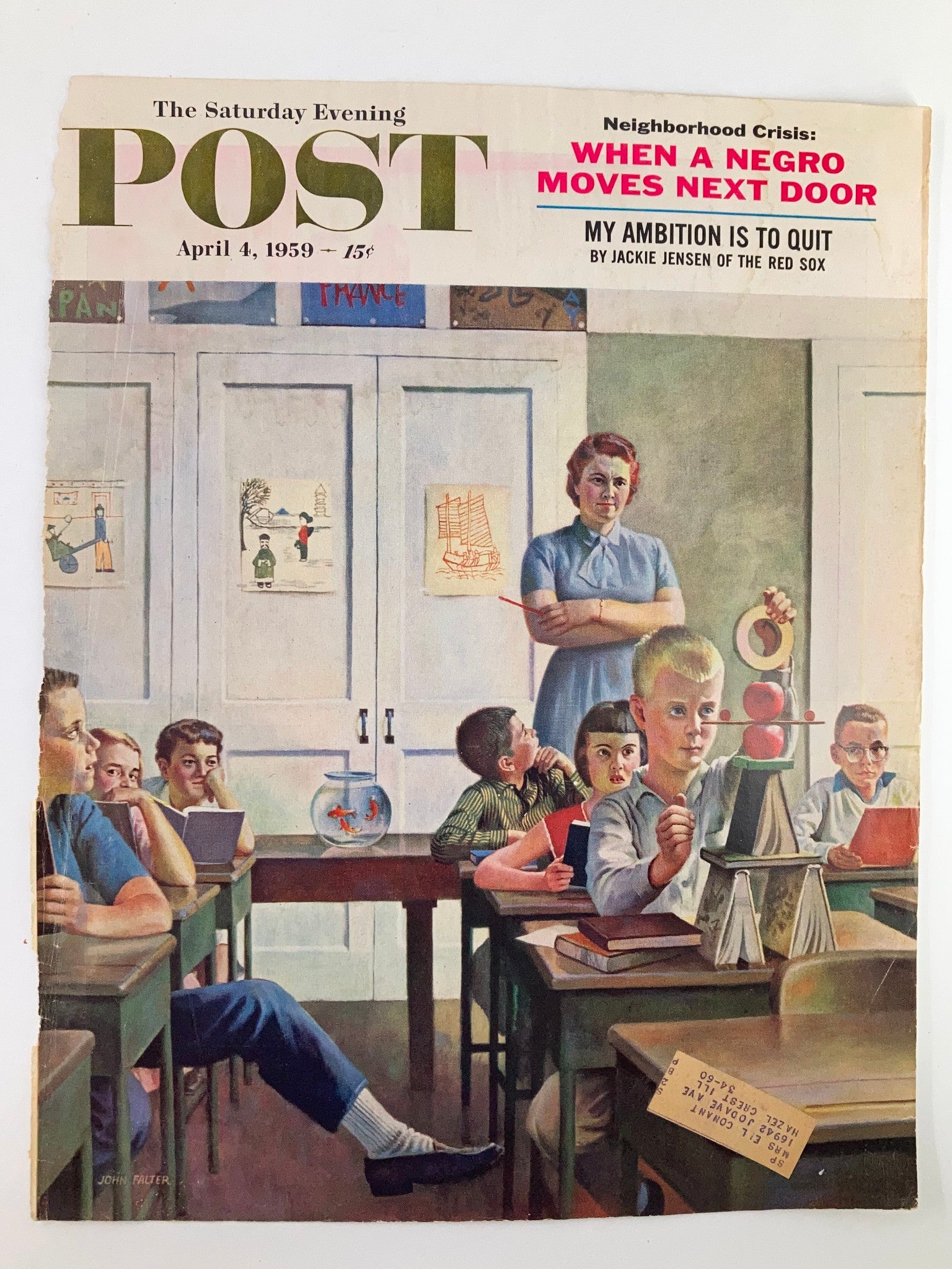 COVER ONLY The Saturday Evening Post April 4 1959 My Ambition Is To Quit